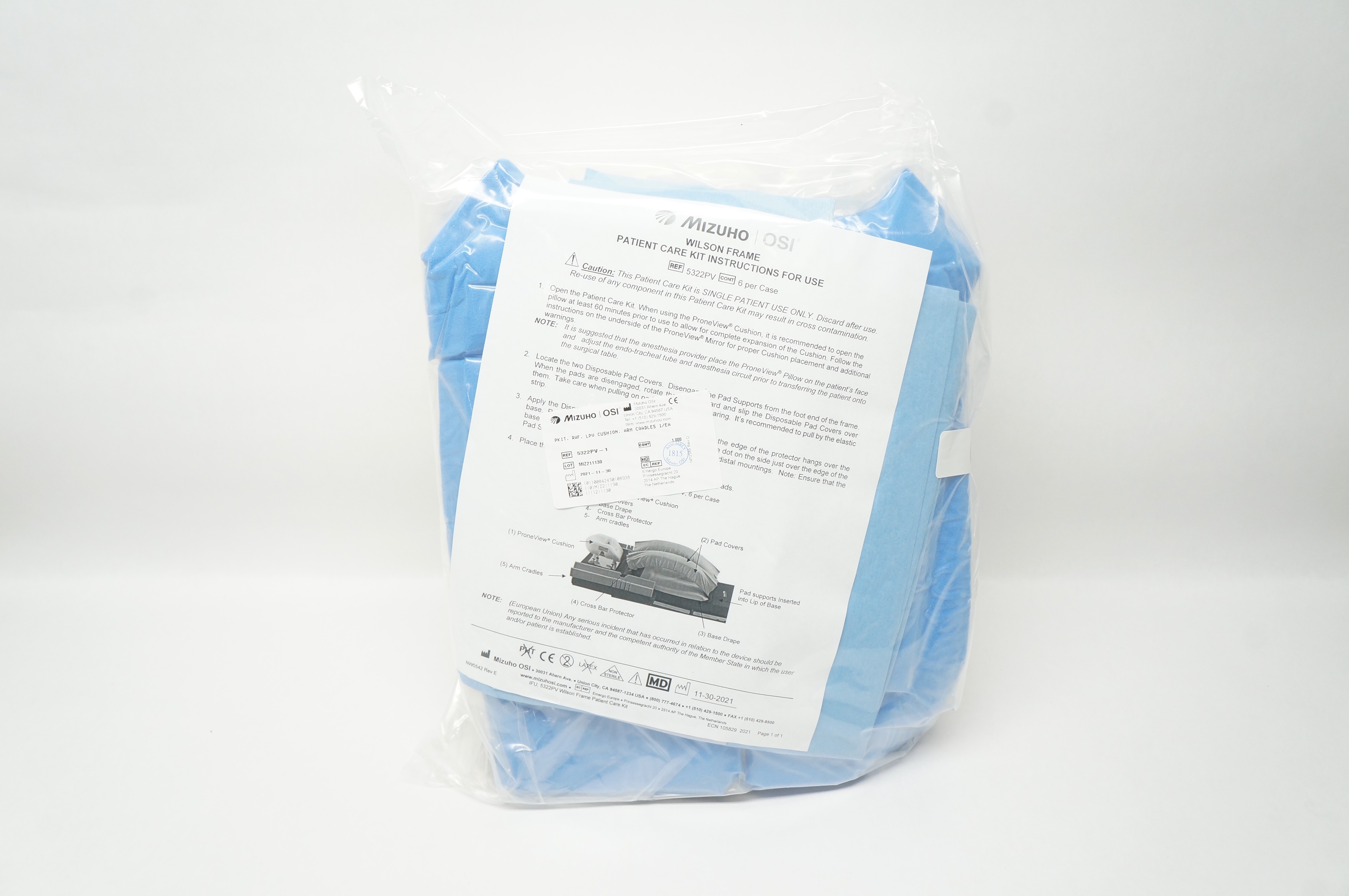 Mizuho OSI 5322PV Wilson Frame Patient Care Kit