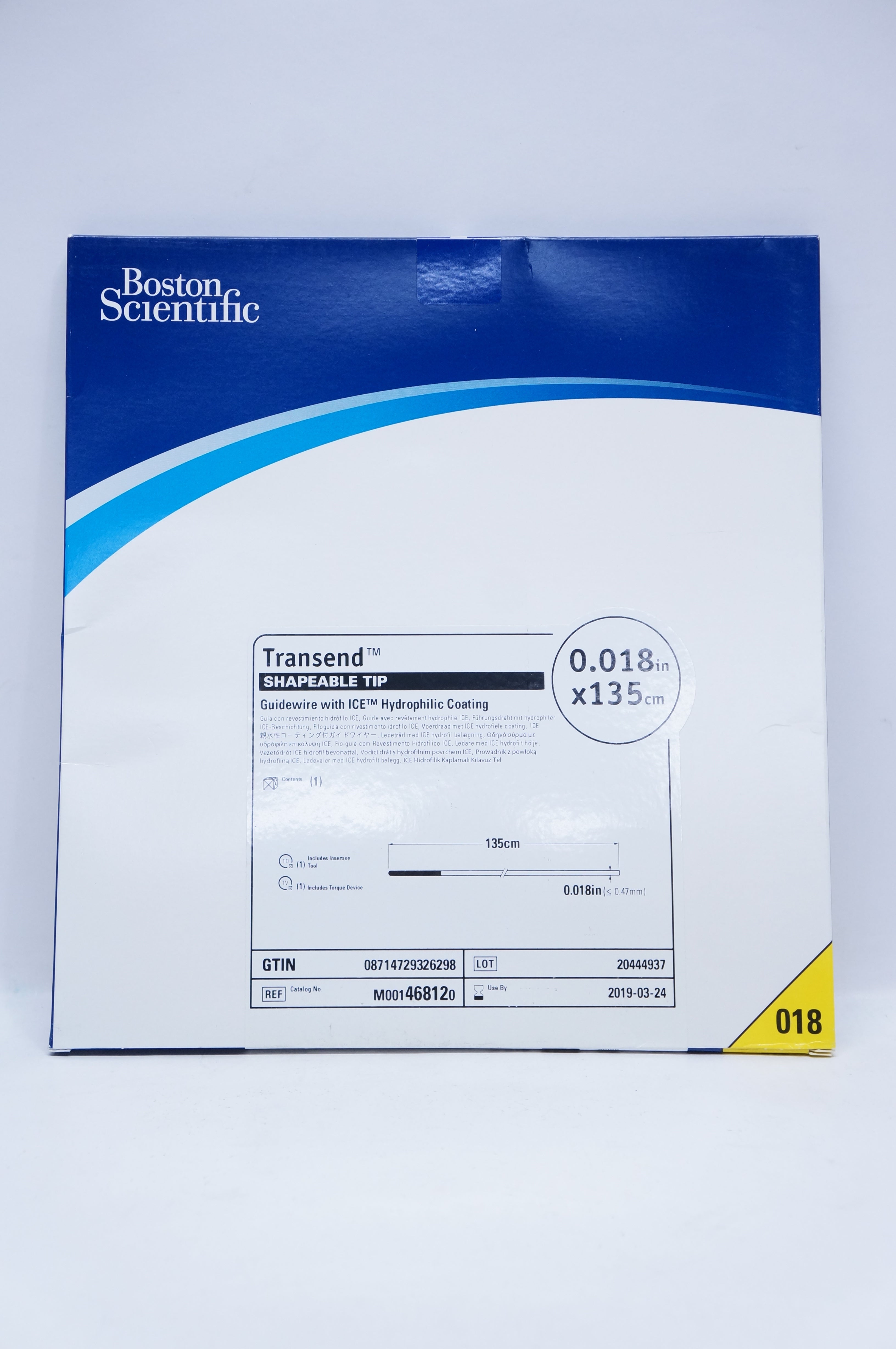 Boston Scientific 46812 Transend Shapeable Tip Guidewire 0.018inch x 135cm (x)