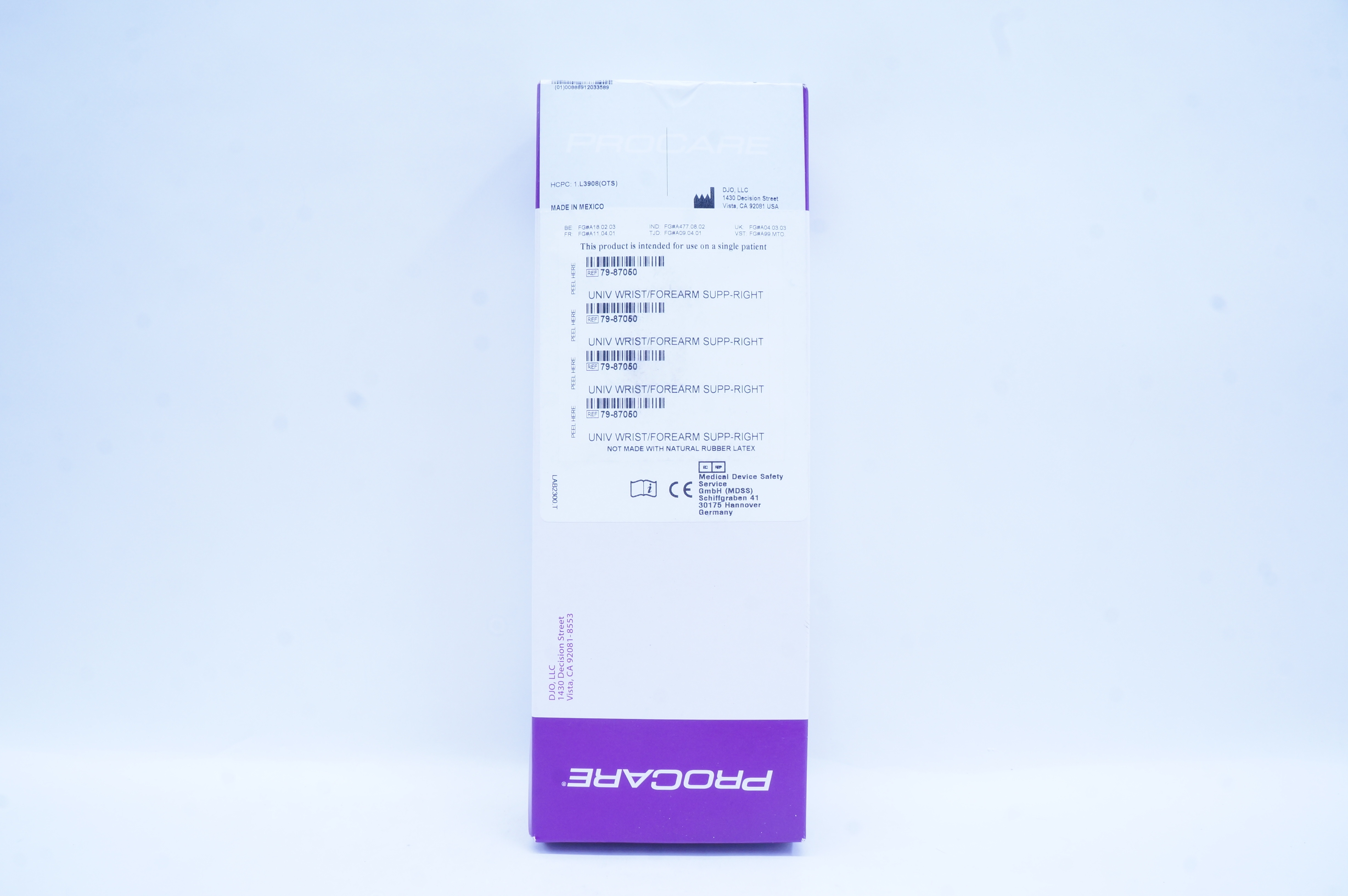 DJO 79-87050 Procare UNIV Wrist/Forearm Supp-Right