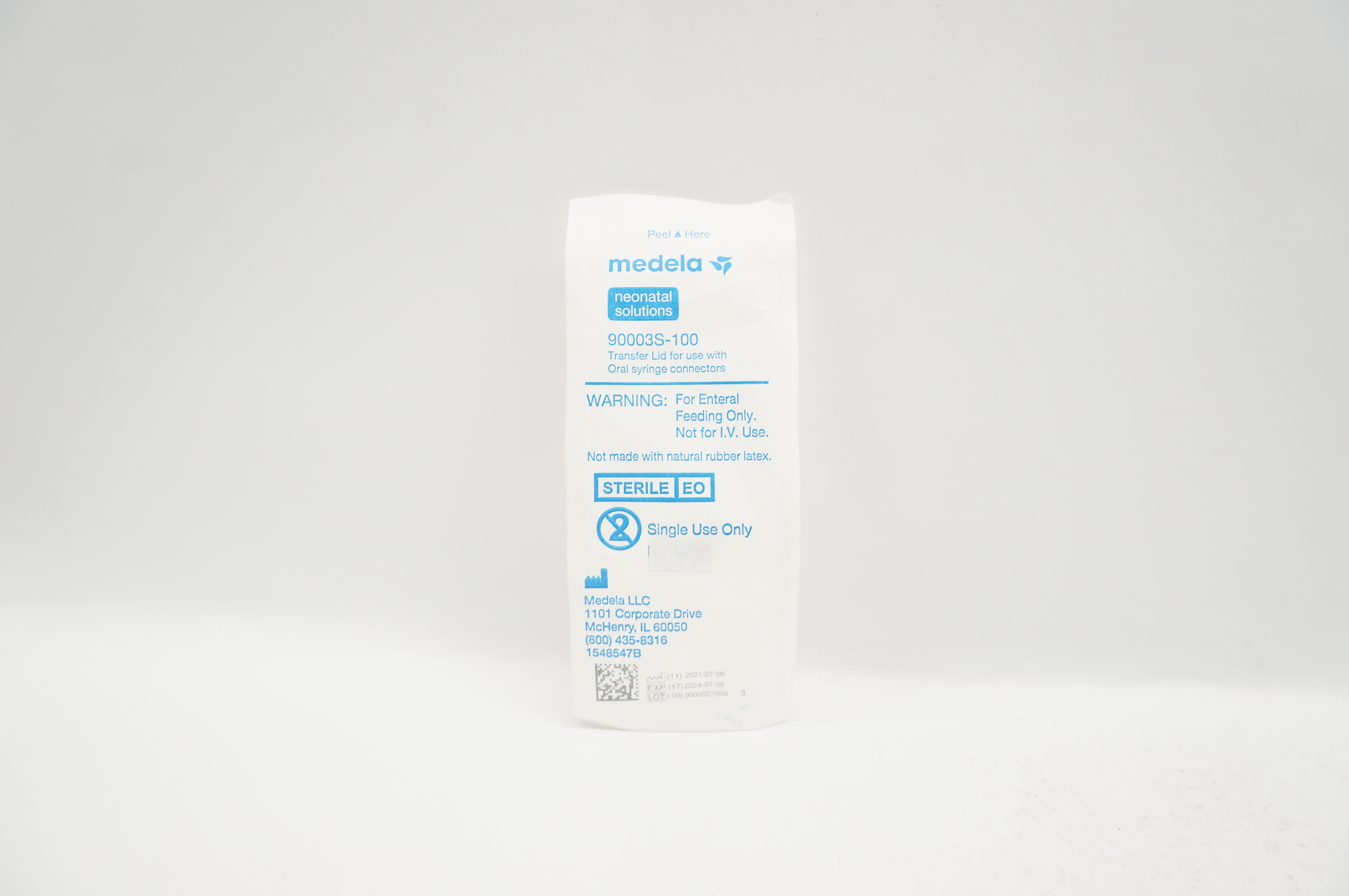 Medela 90003S-100 Transfer Lid For Use with Oral Syringe Connectors