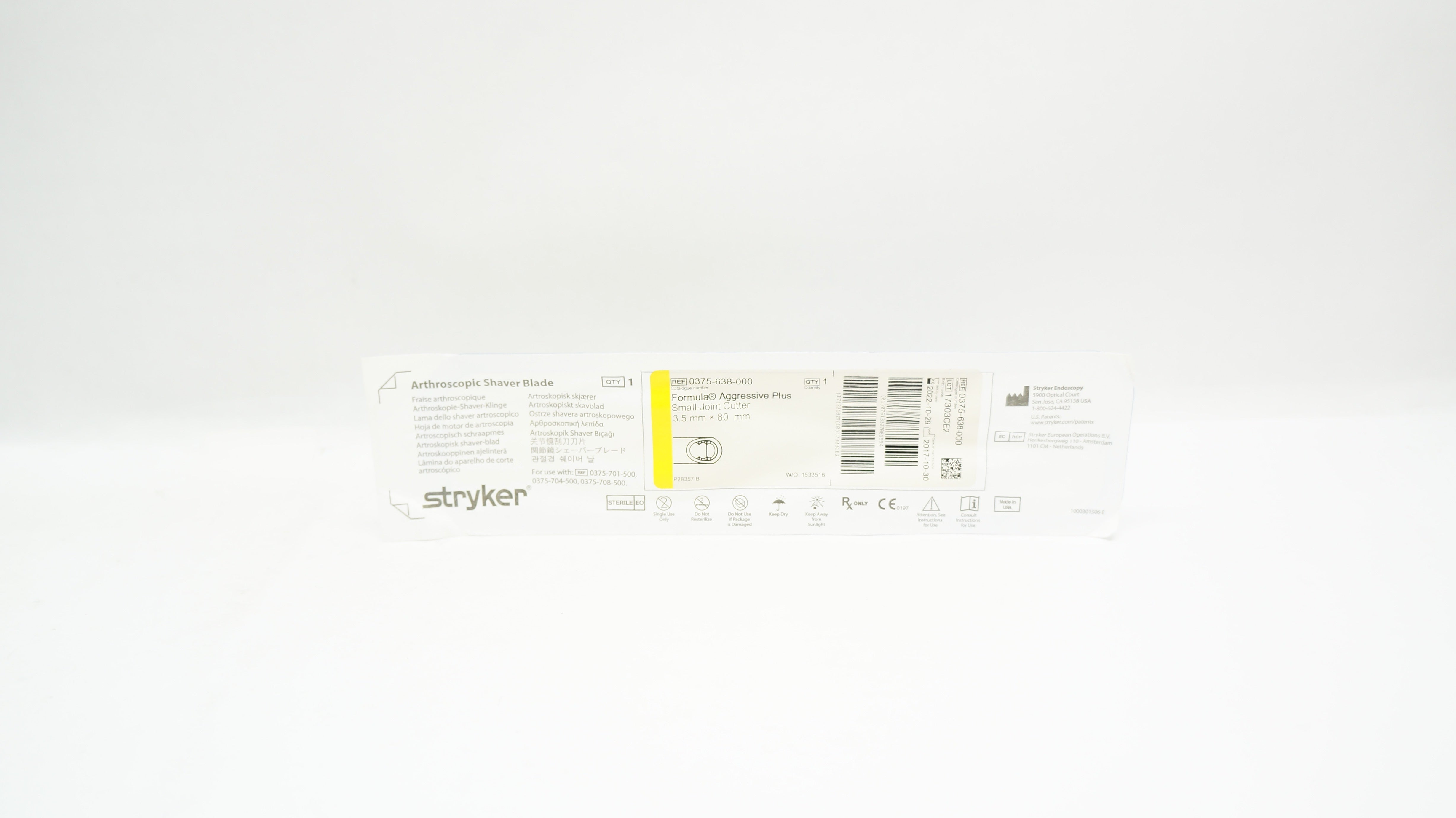 Stryker 0375-638-000 Formula 3.5mm Aggressive Cutter Small Joint (x)