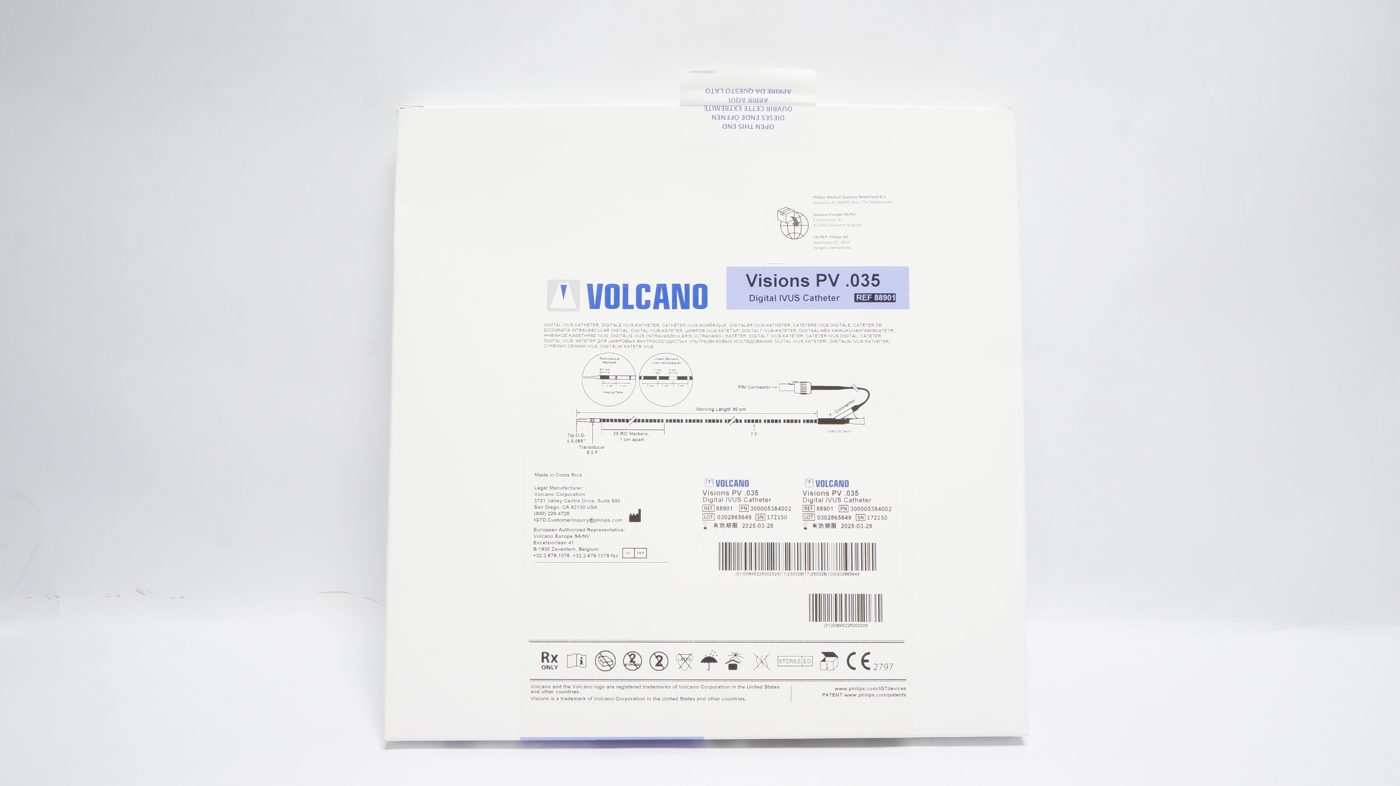Volcano 88901 Visions PV Digital IVUS Cath. 90cm x 0.035-0.038inch x 8.5F (x)