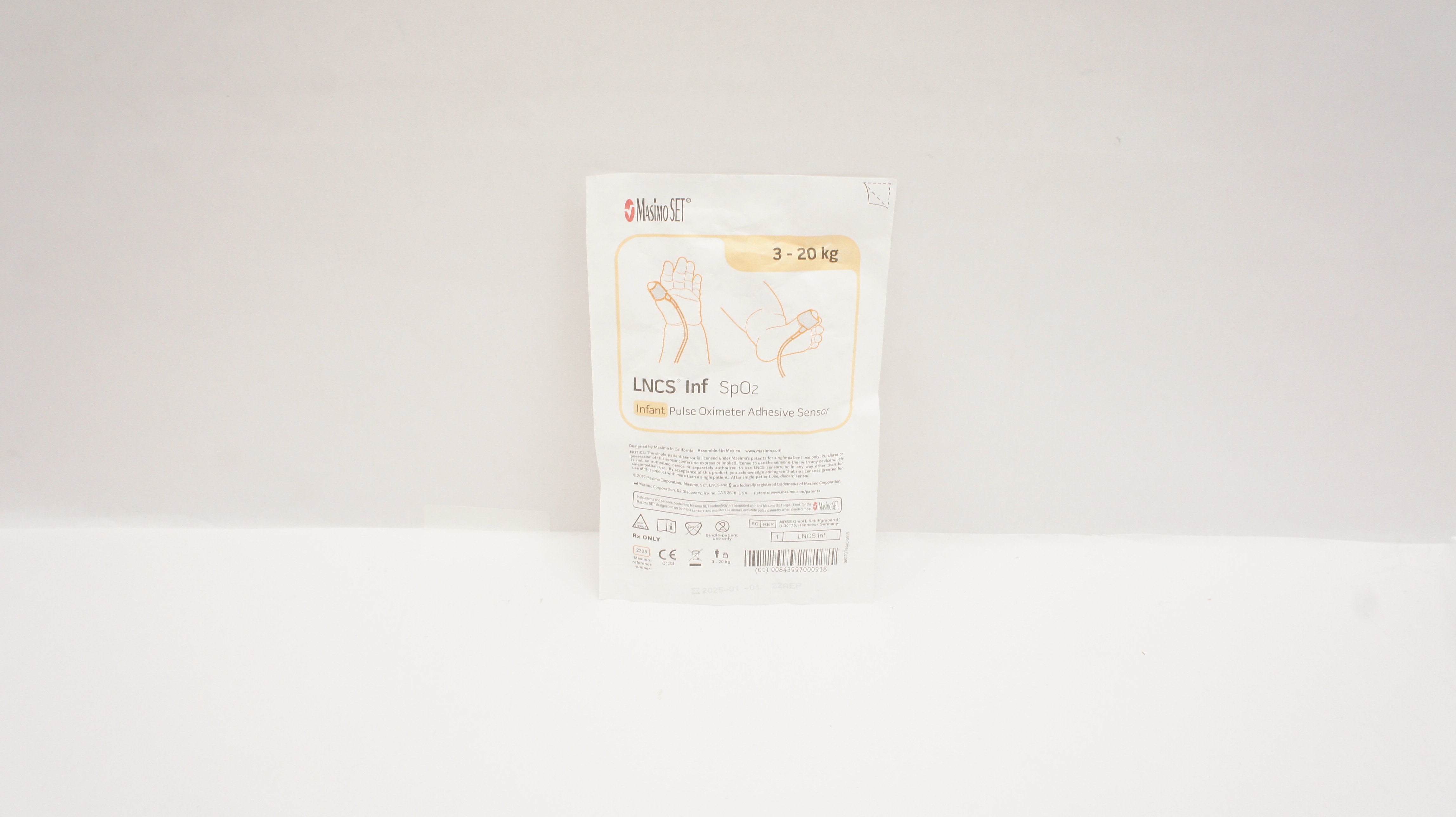 MasimoSet 2328 LNCS Infant SpO2 Pulse Oximeter Adhesive Sensor 3kg - 20kg