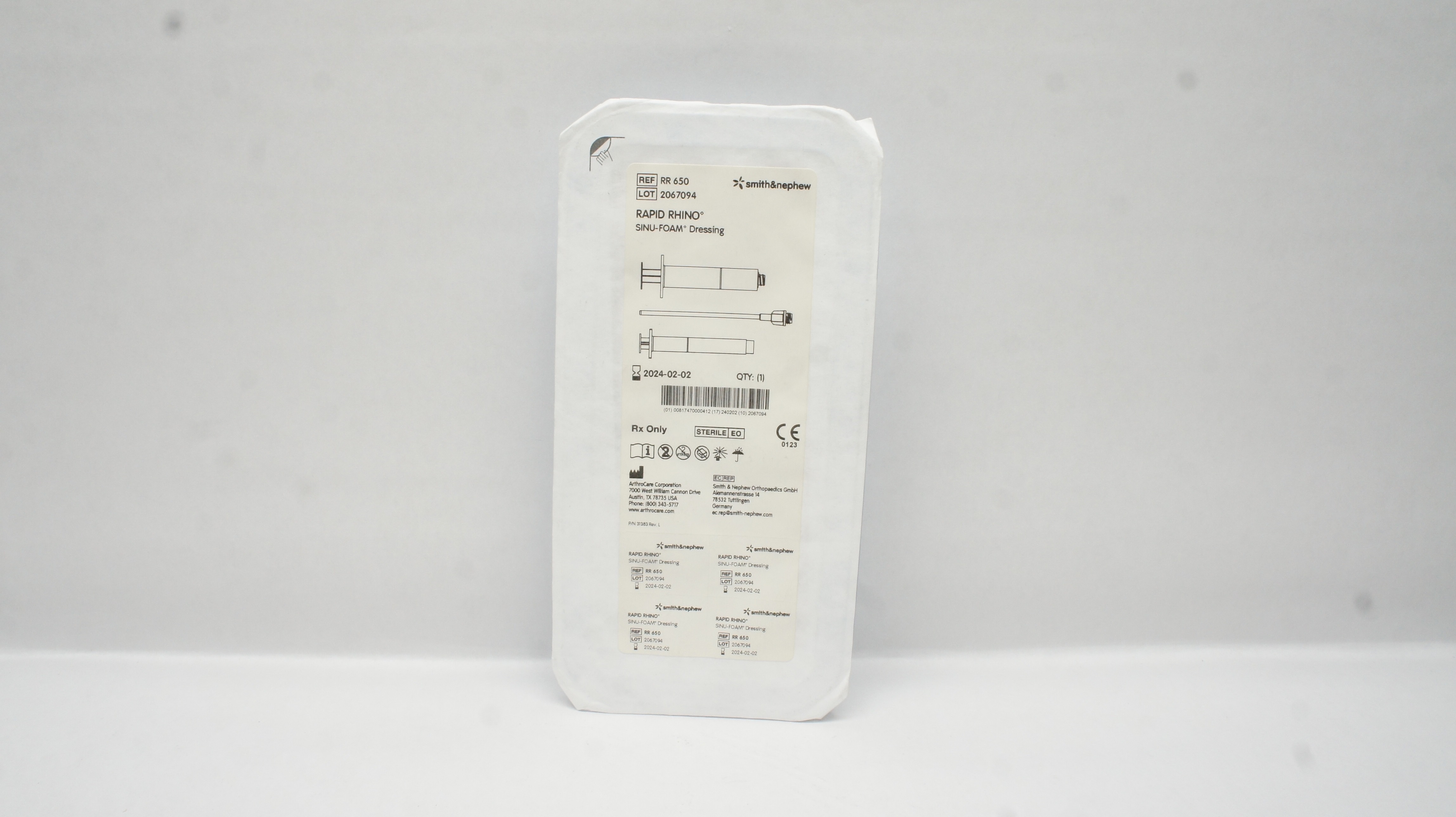 Smith&Nephew RR 650 Rapid Rhino Sinu-Foam Dressing (x)
