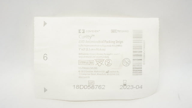 Covidien 7833AMD Curity AMD Antimicrobial Packing Strips 1inch x 3Fr