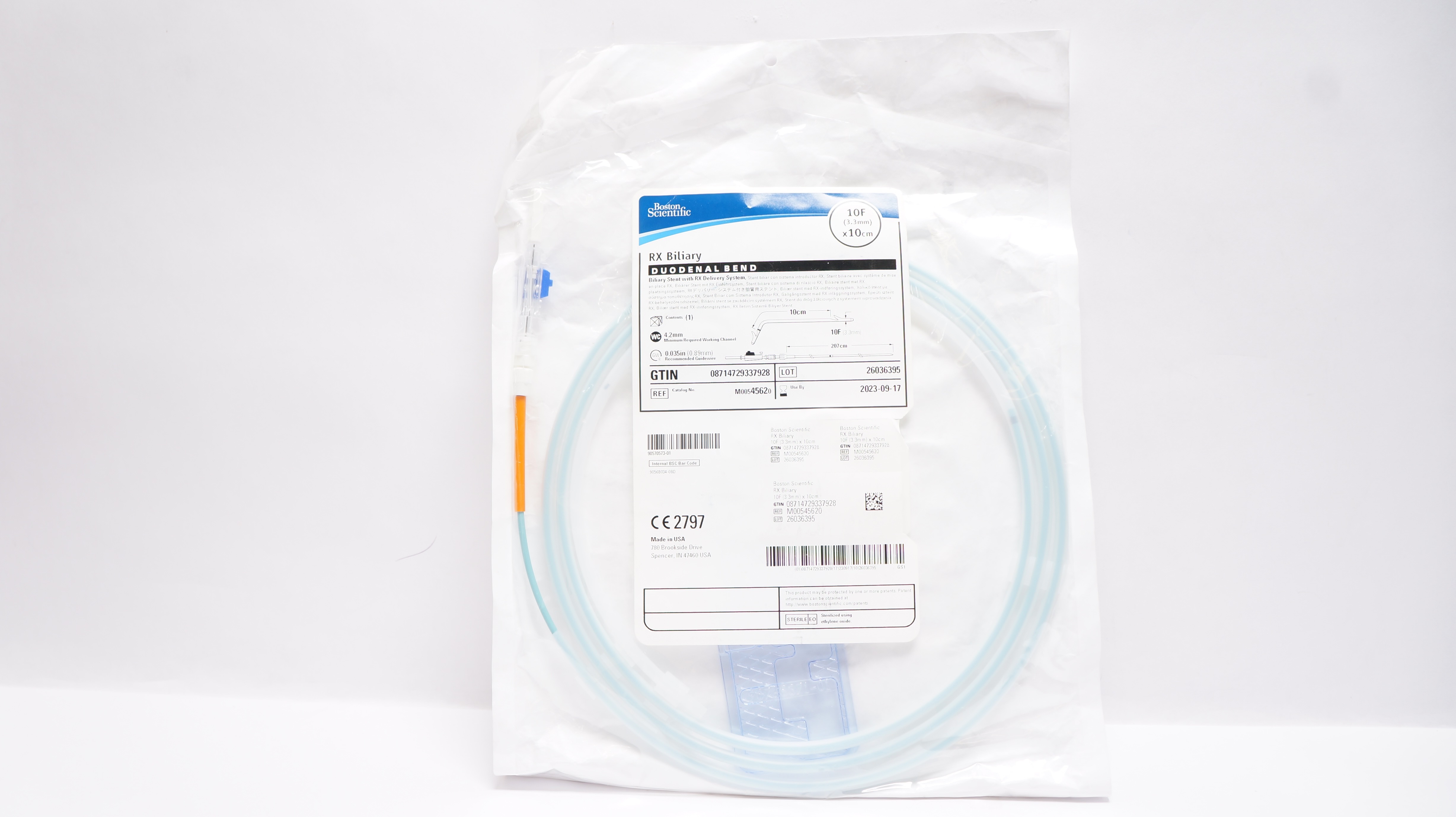 Boston Scientific M00545620 RX Biliary Duodenal Bend Stnt 10F x 10cm (x)