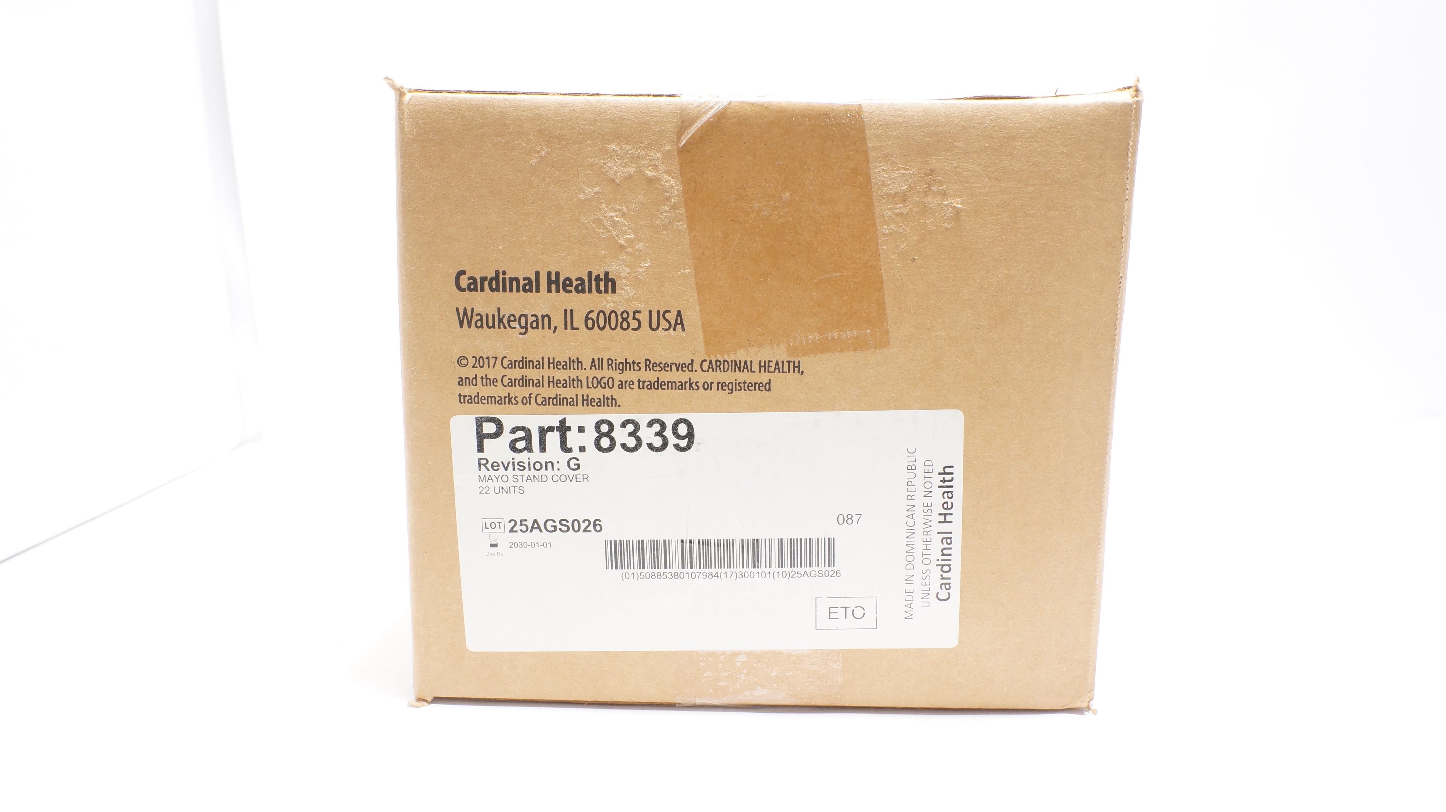 Cardinal Health 8339 Convertors Mayo Stand Cover 29.5in x 55.5in - Box of 22