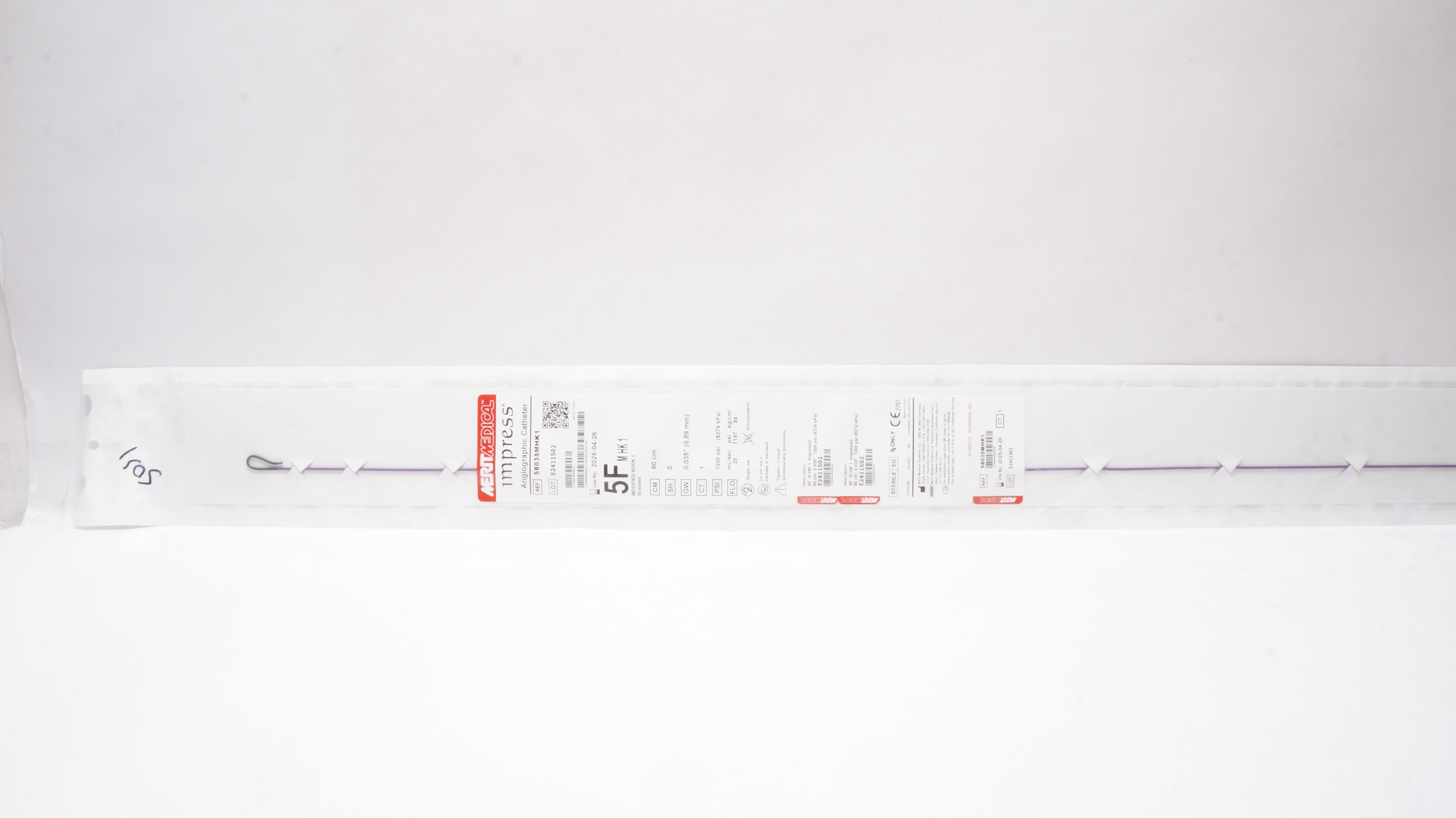 Merit Medical 58035MHK1 Impress MHK1  Angiographic Cath. 5F