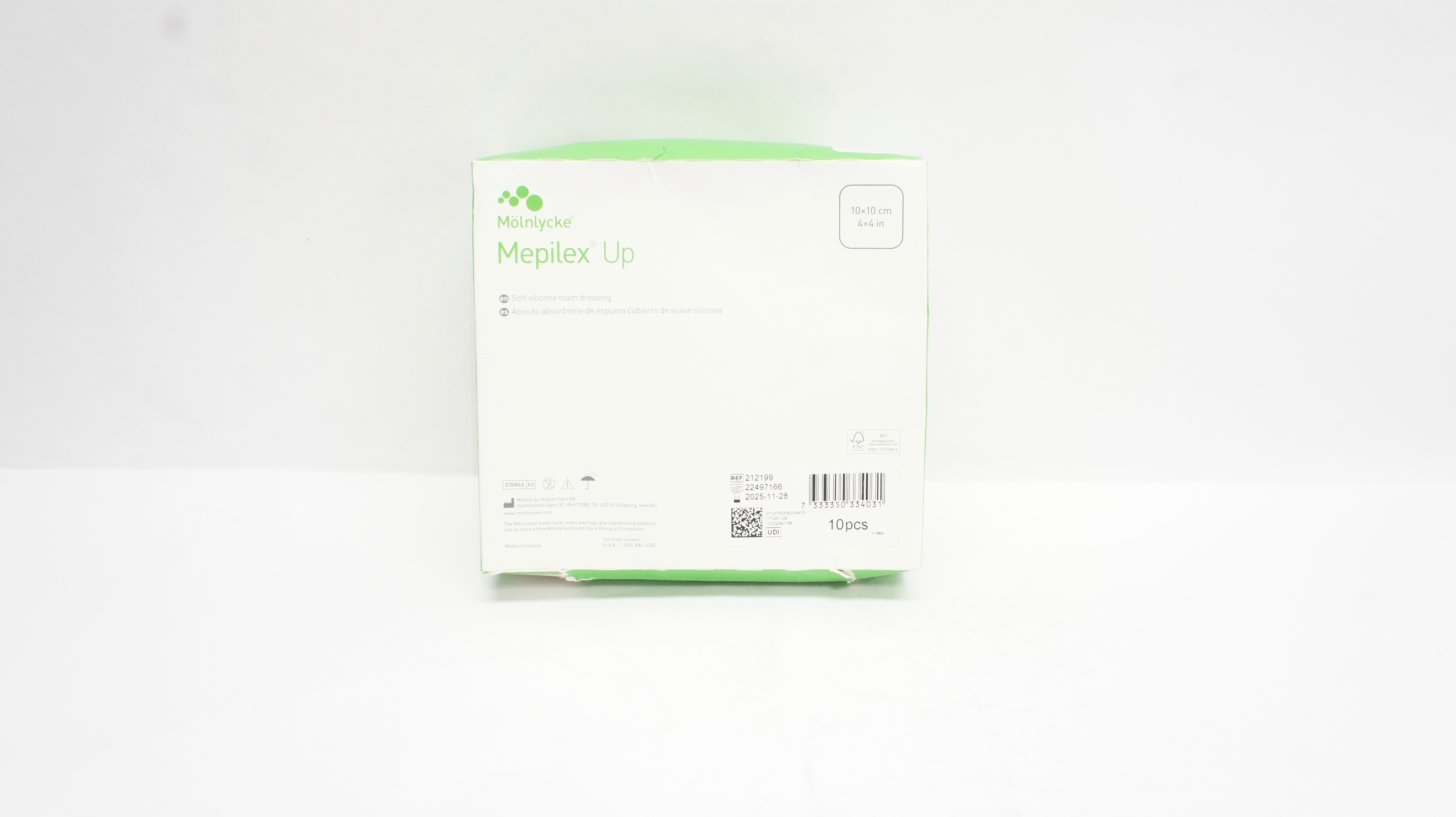 a♡  Molnlycke Health Care Mepilex Up Non Bordered Foam Dressing