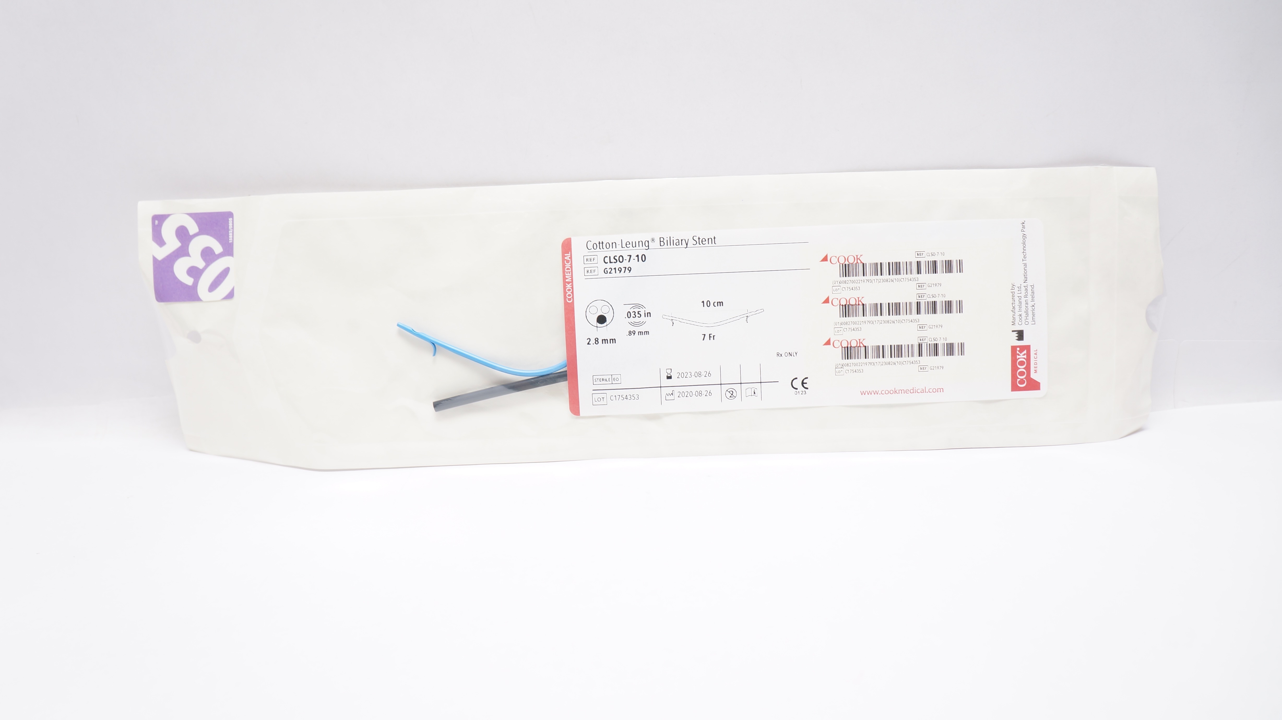 Cook Medical G21979 Cotton-Leung Biliary Stnt 7Fr x 10 cm (x)