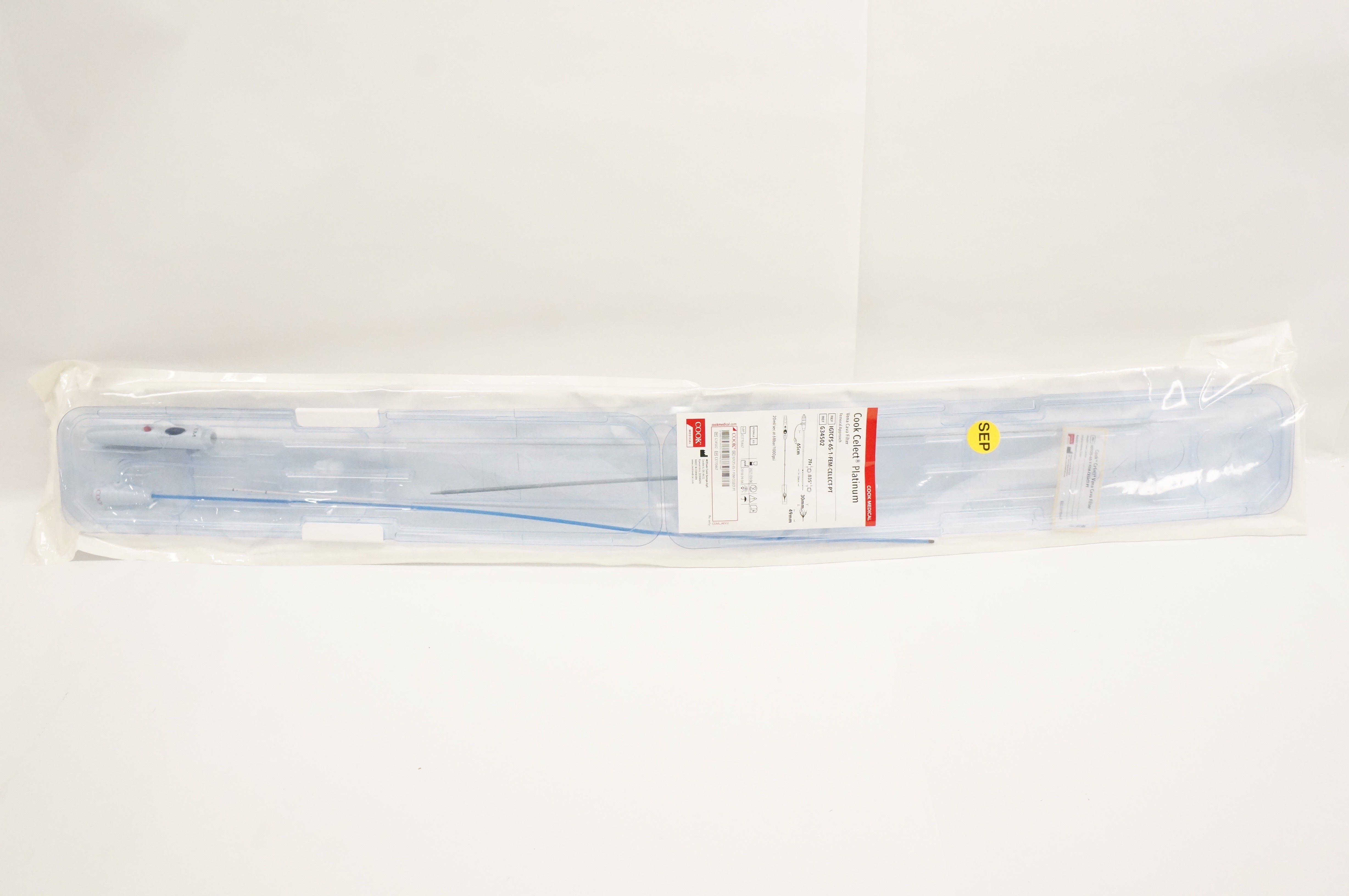 Cook. Select Filter Cook Medical G34502 Cook Celect Vena Cava Filter 7Fr x .035inch x 65cm (x)
