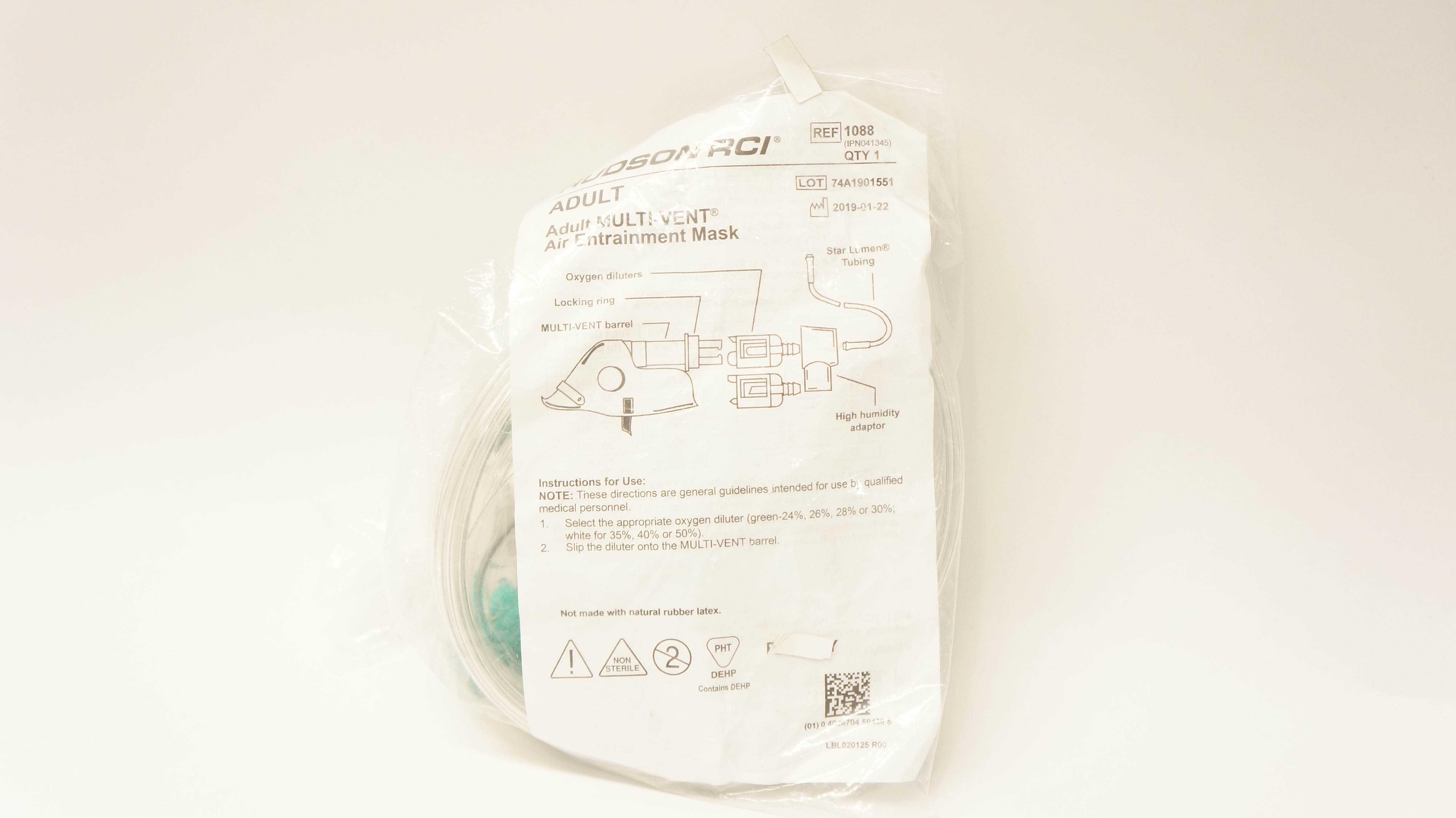 Teleflex 1088 Hudson RCI Adult Multi-Vent Air Entrainment Mask