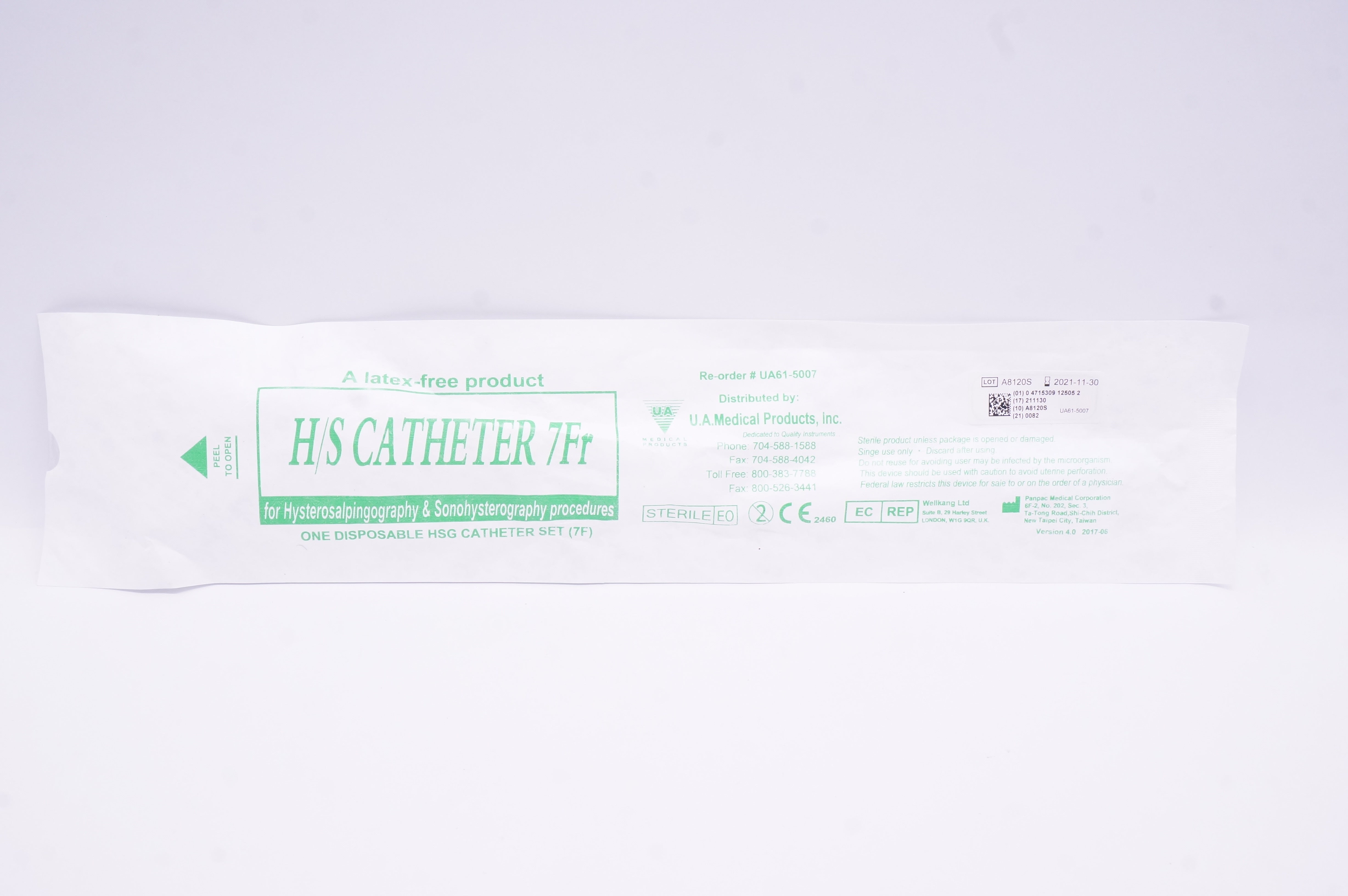 U.A. Medical Products UA61-5007  H/S Catheter 7FR