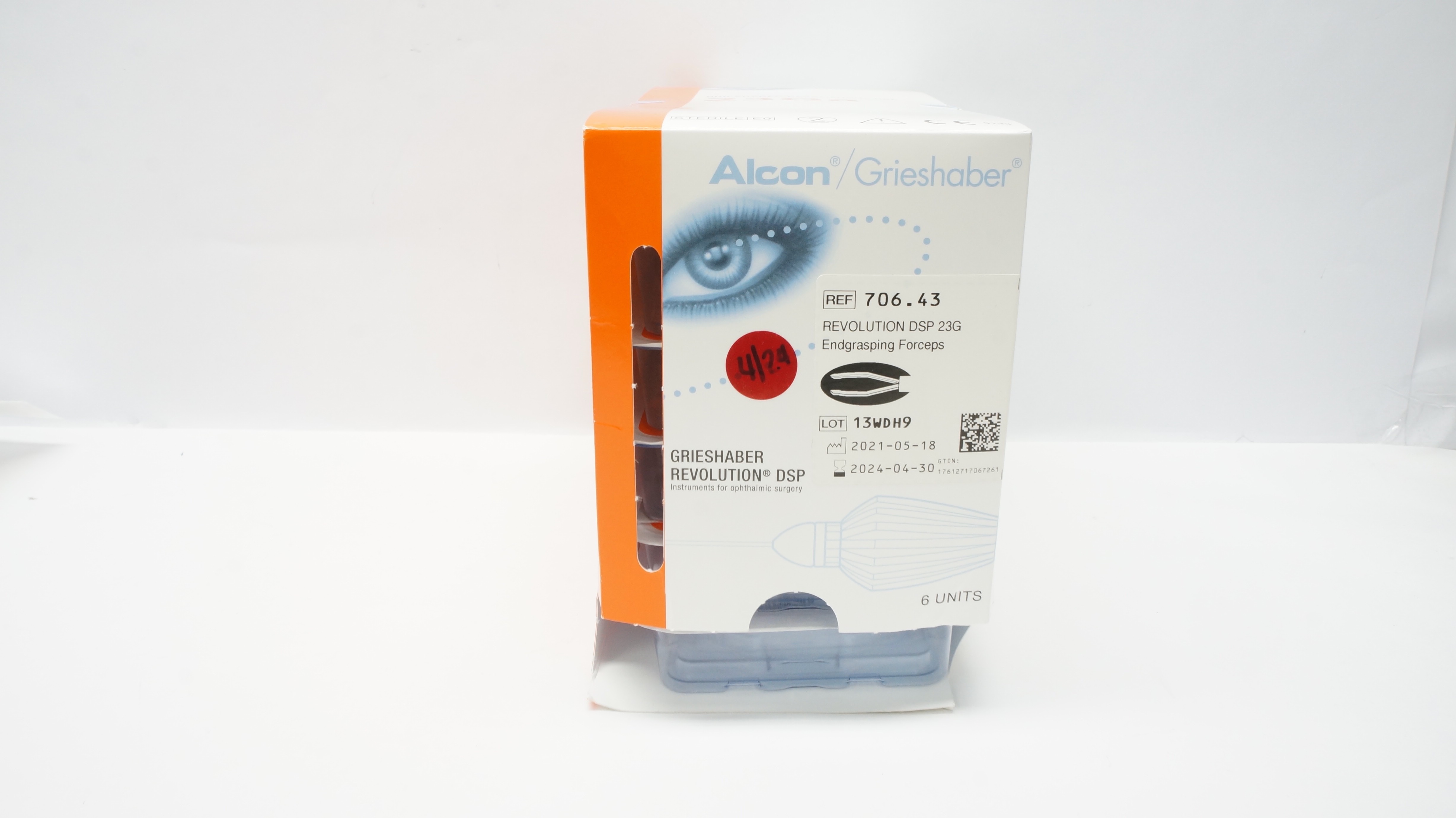 Alcon 706.43 Grieshaber Revolution DSP Endgrasping Forceps 23G (x) - Box of 5