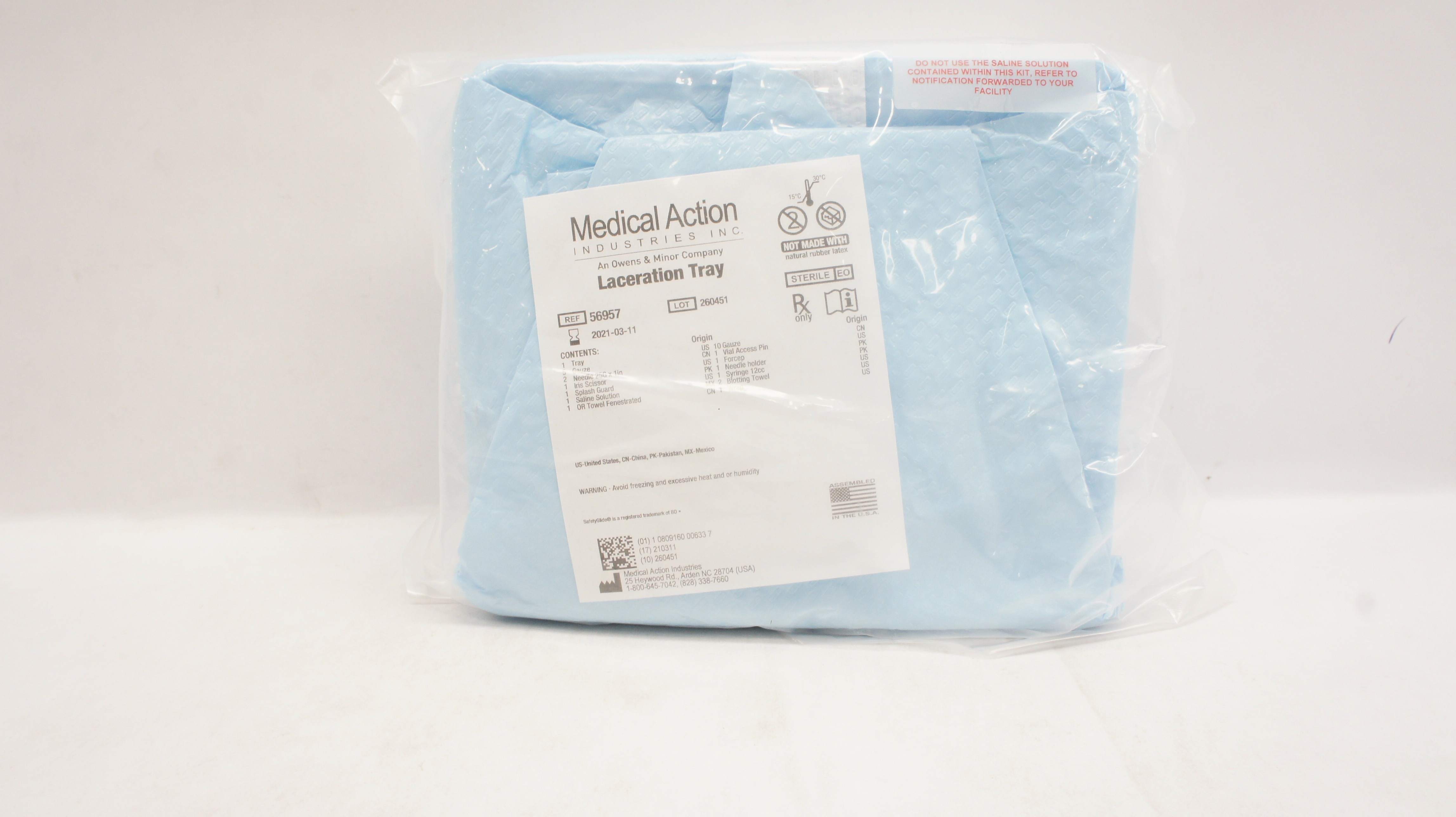 Medical Action 56957 Laceration Tray (x)