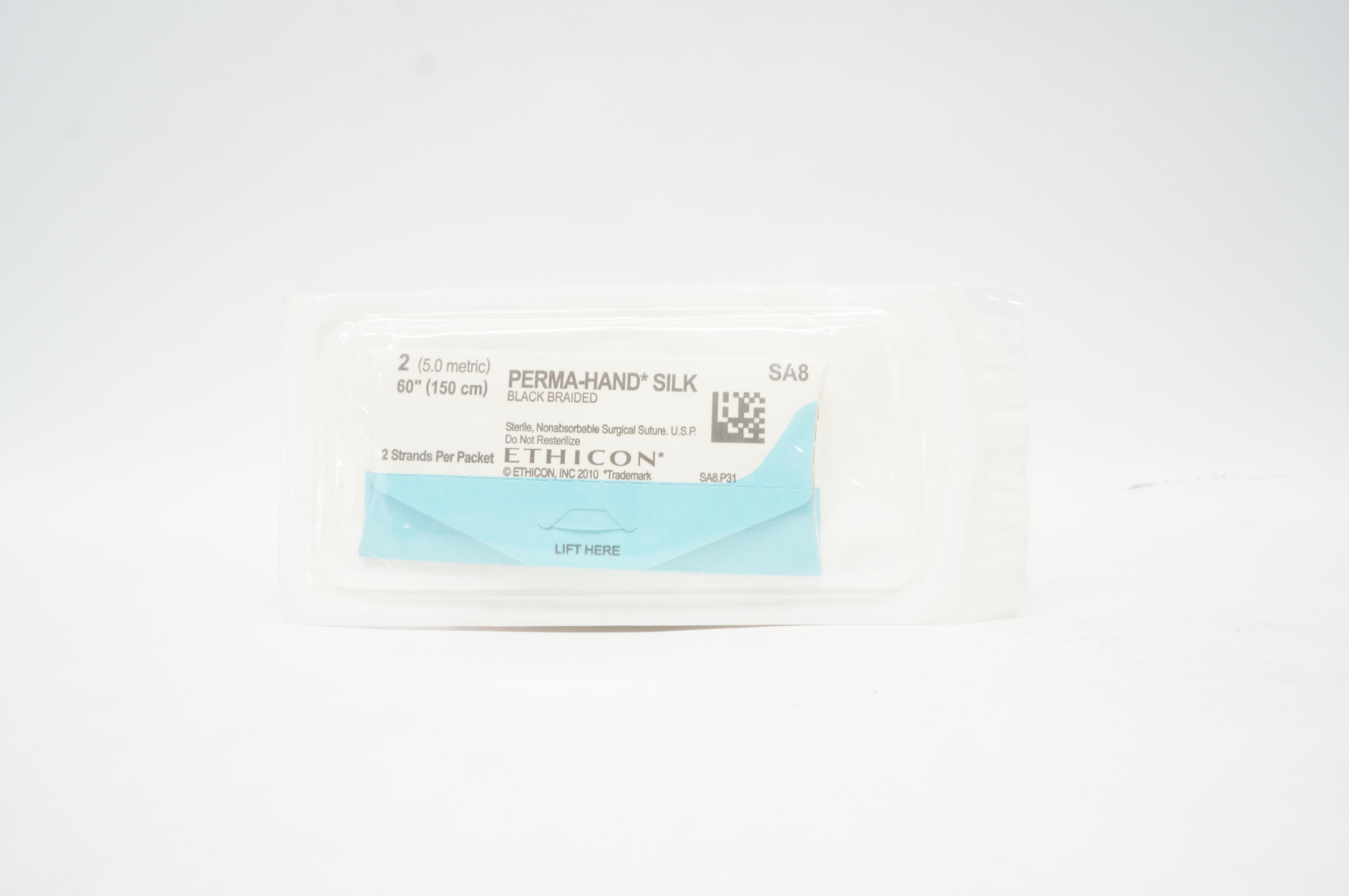 Ethicon SA8 2 Perma-Hand Silk, Black Braided Surgical Stre 60 inch (x)