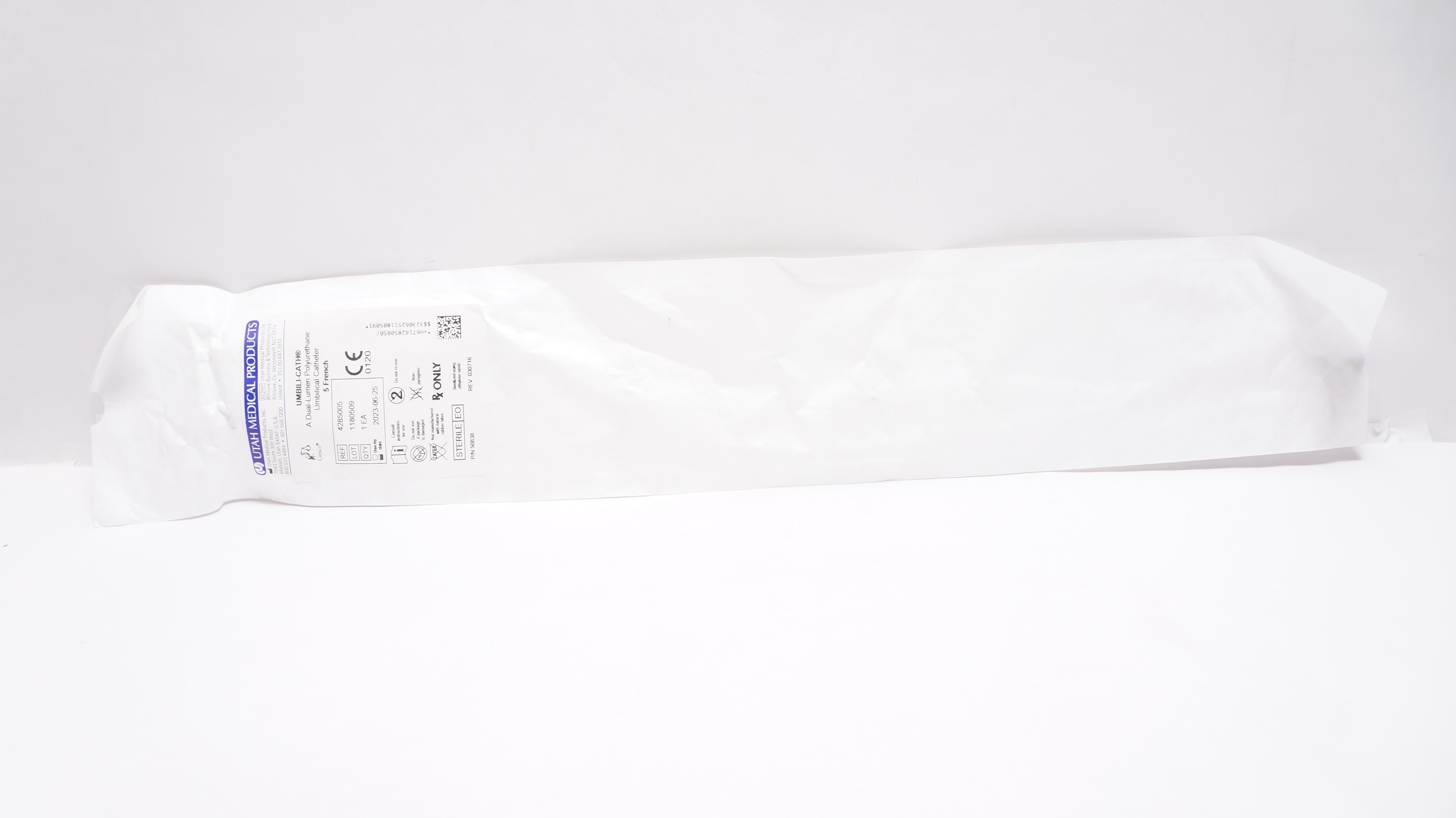 Utah Medical 4285005 Dual-Lumen Polyurethane Umbilical Cath. 5F (x)