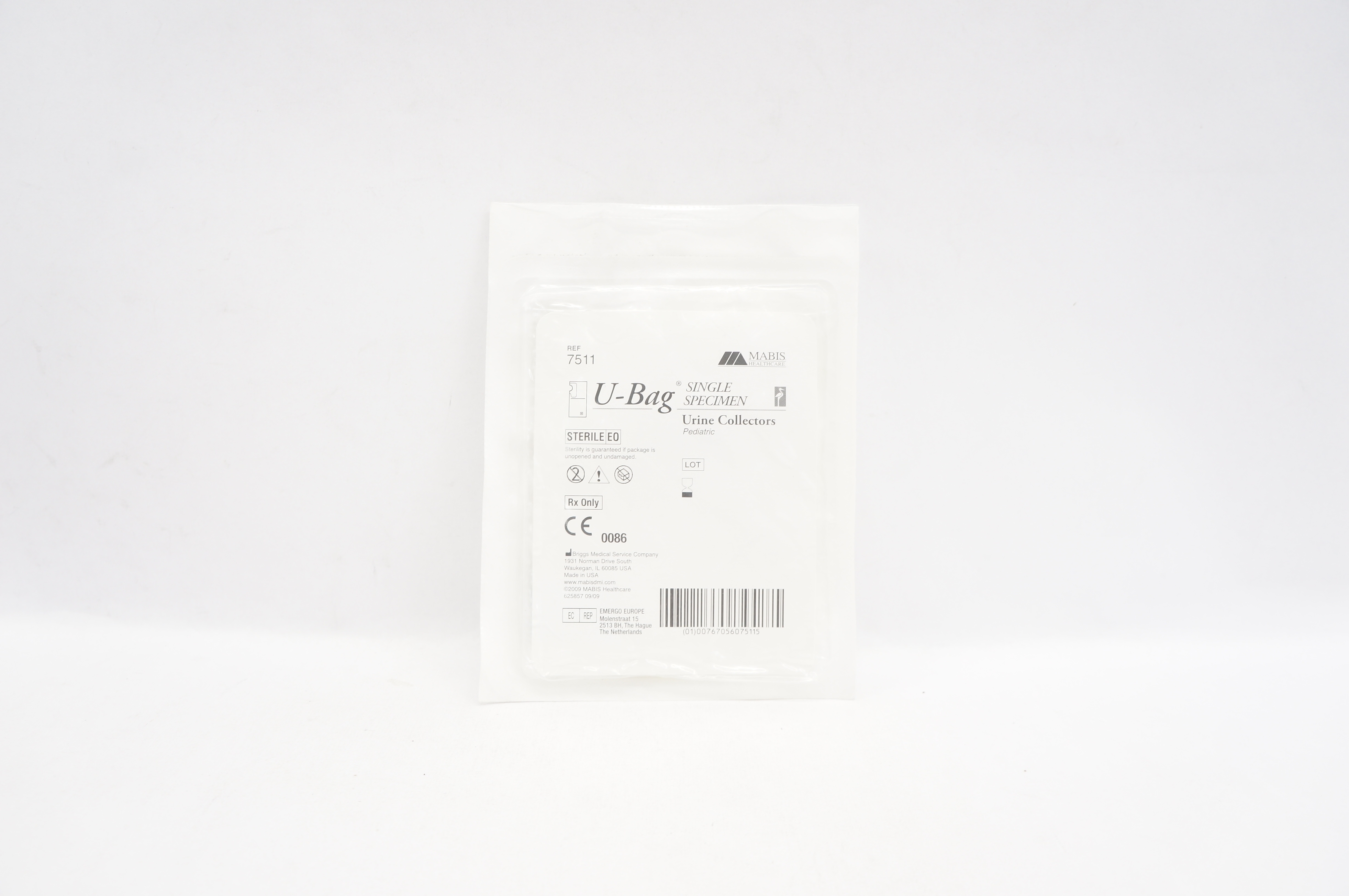 Mabis 7511 Briggs Medical U-Bag Single Specimen Urine Collectors Pediatric (x)