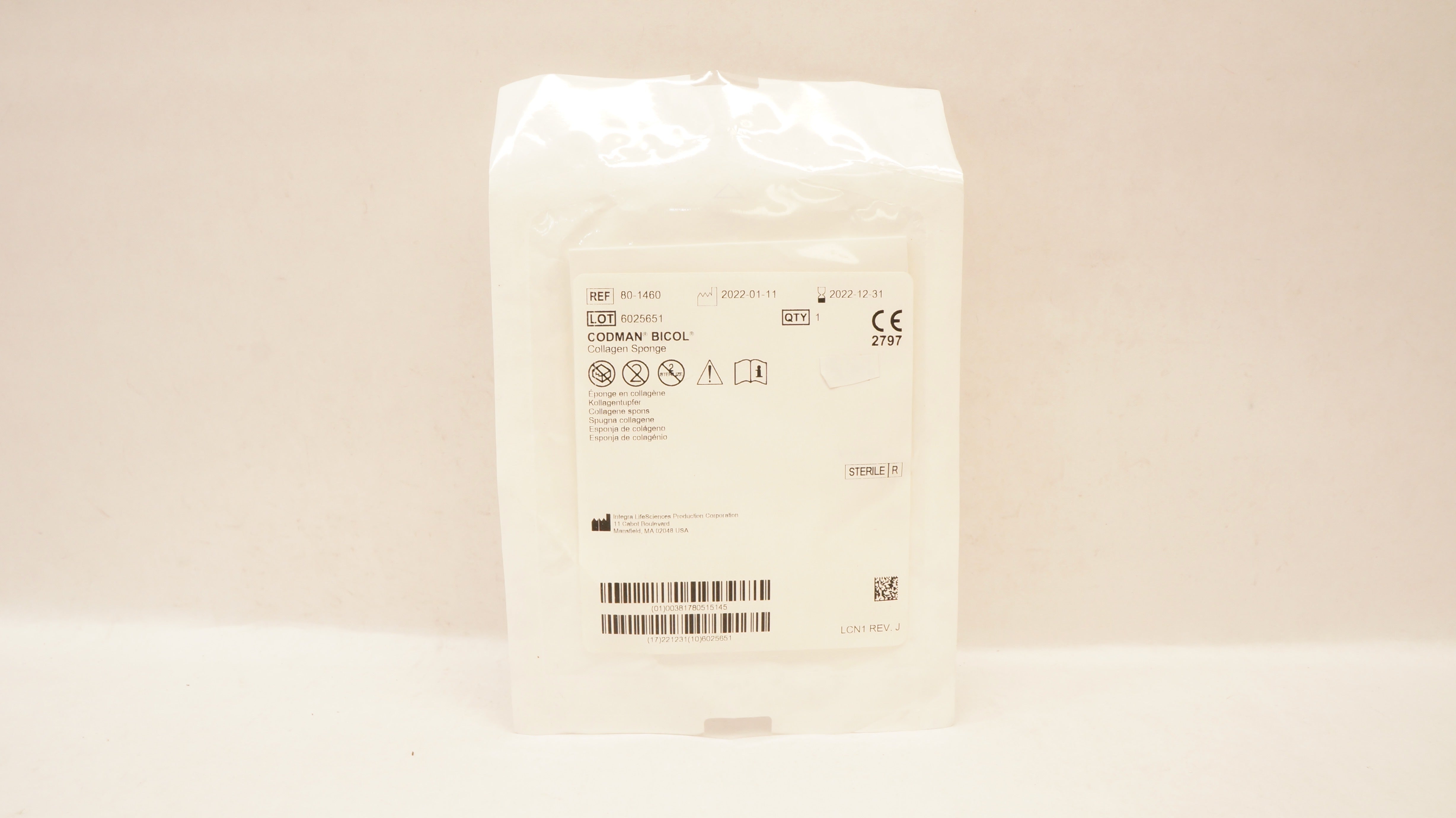 Codman 80-1460 Bicol Collagen Sponge (x)