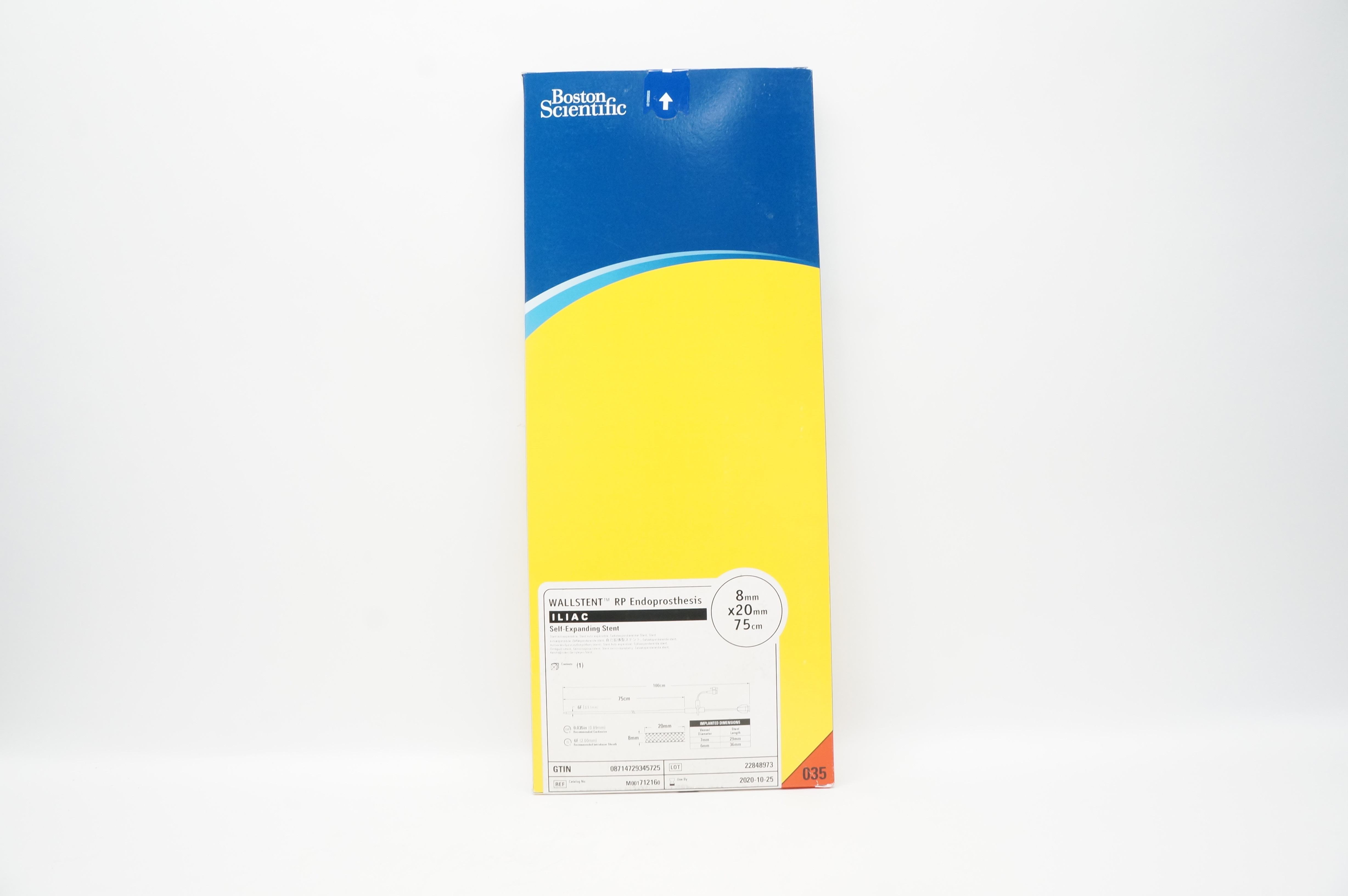 Boston Scientific M001712160 Wallstent Self-Expanding Stnt 8mm x 20mm x 75cm (x)