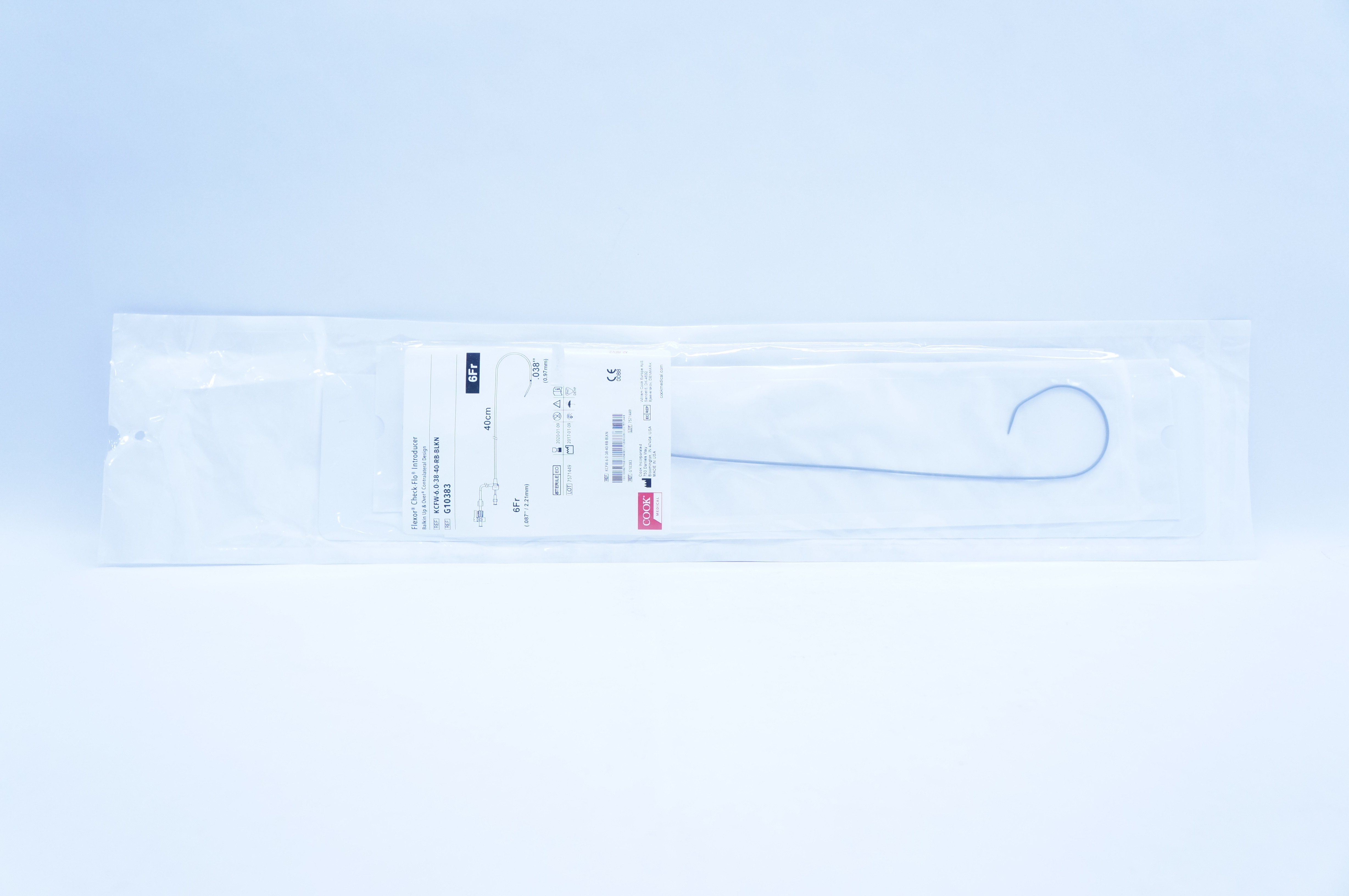 Check Flo Body Cook Medical G10383 Flexor Check-Flo Introducer 6Fr x .038inch x 40cm (x)