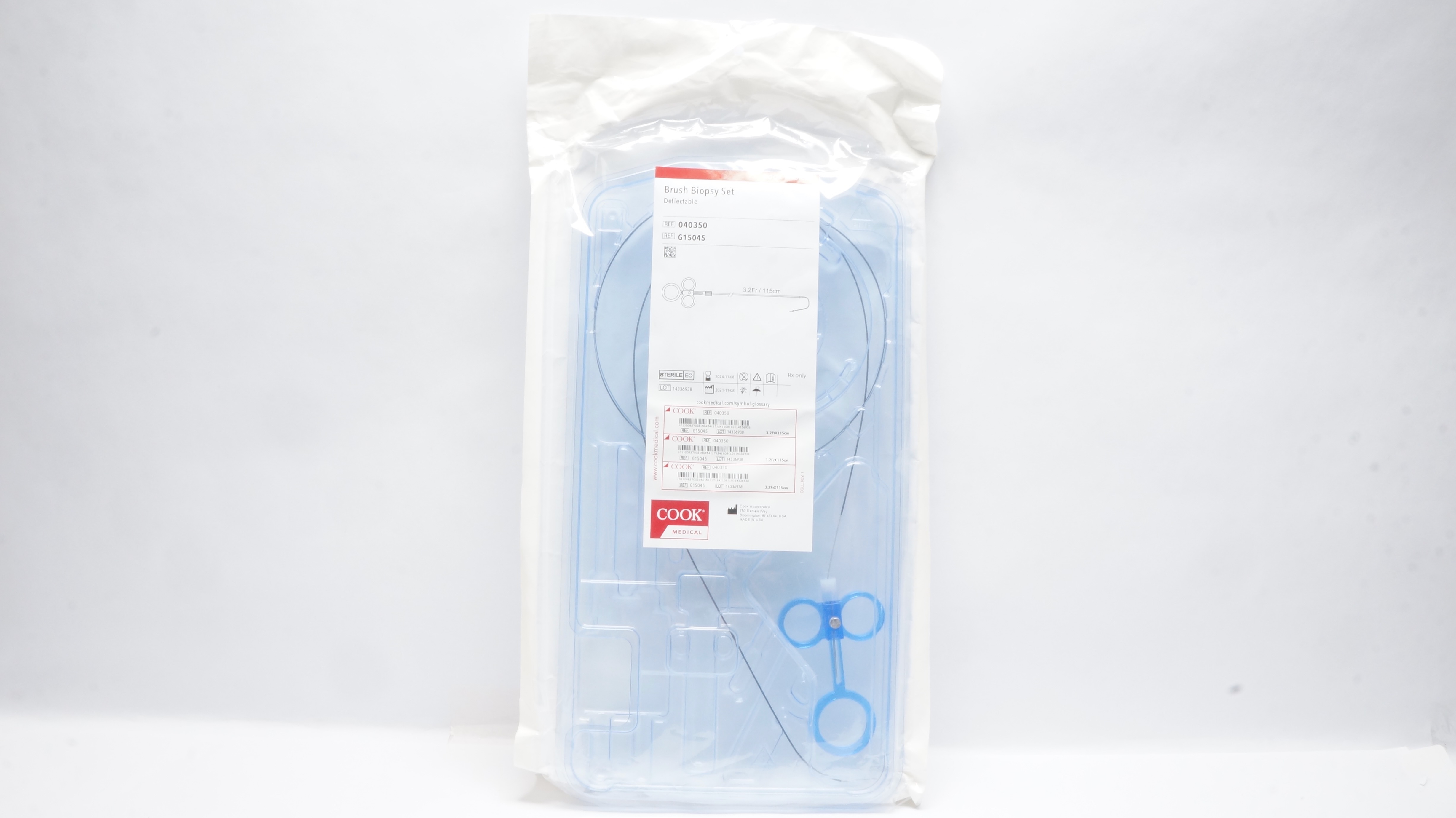 Cook Medical G15045 Deflectable Brush Biopsy Set 3.2Fr /115cm (x)
