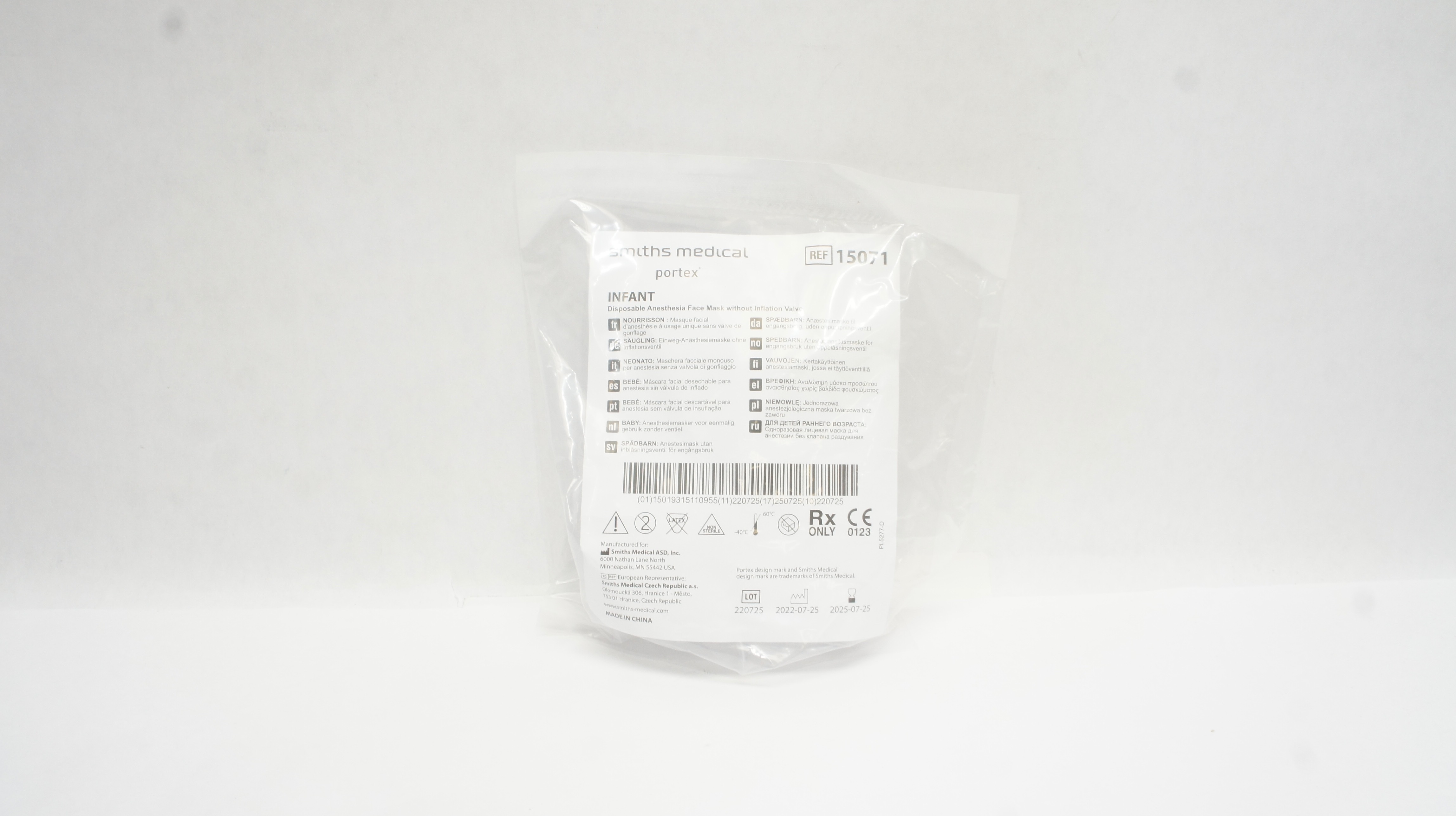 Smiths Medical 15071 Porter Infant Disposable Anesthesia Face Mask Without Valve
