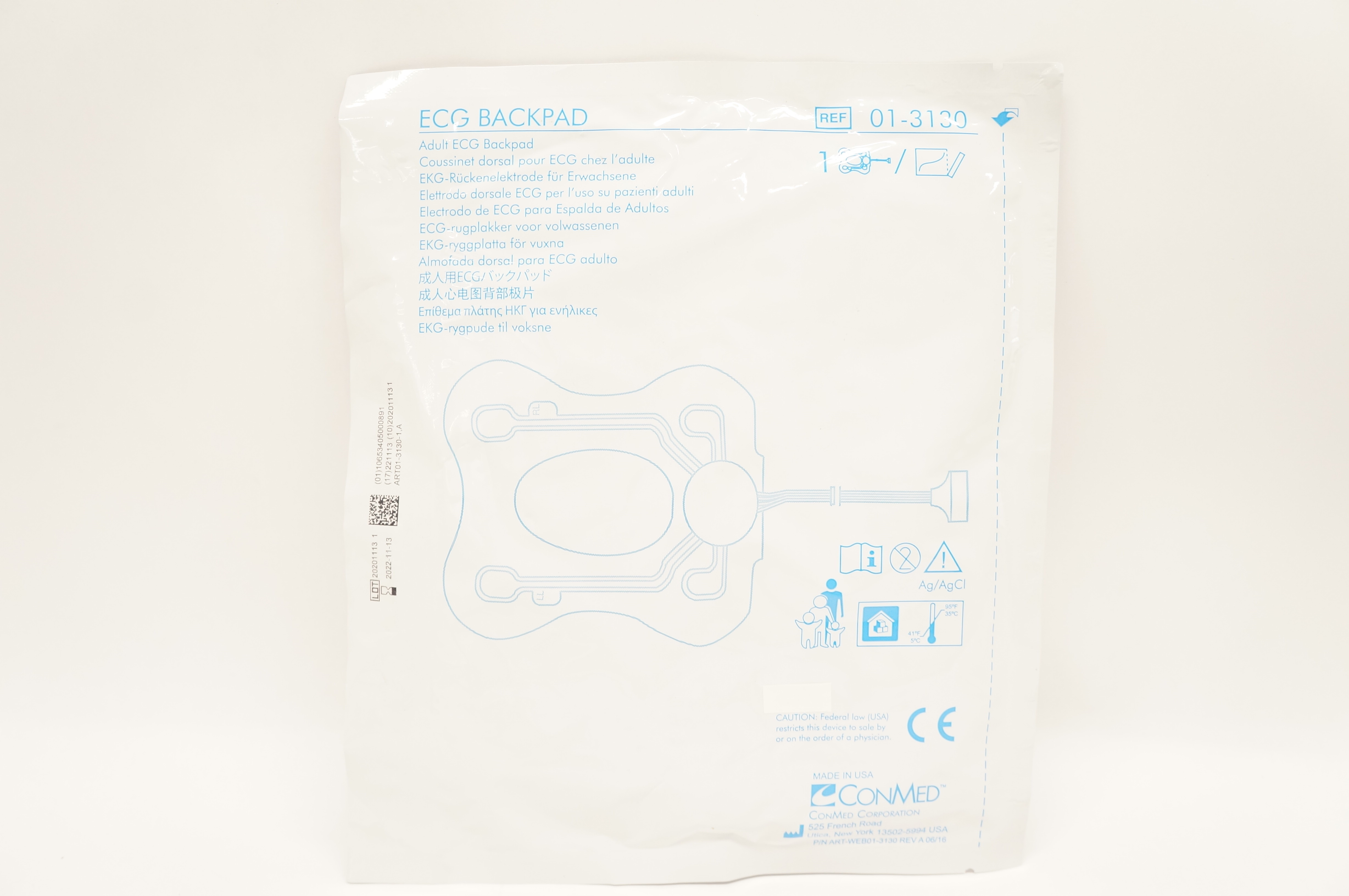 ConMed 01-3130 Adult ECG Backpad