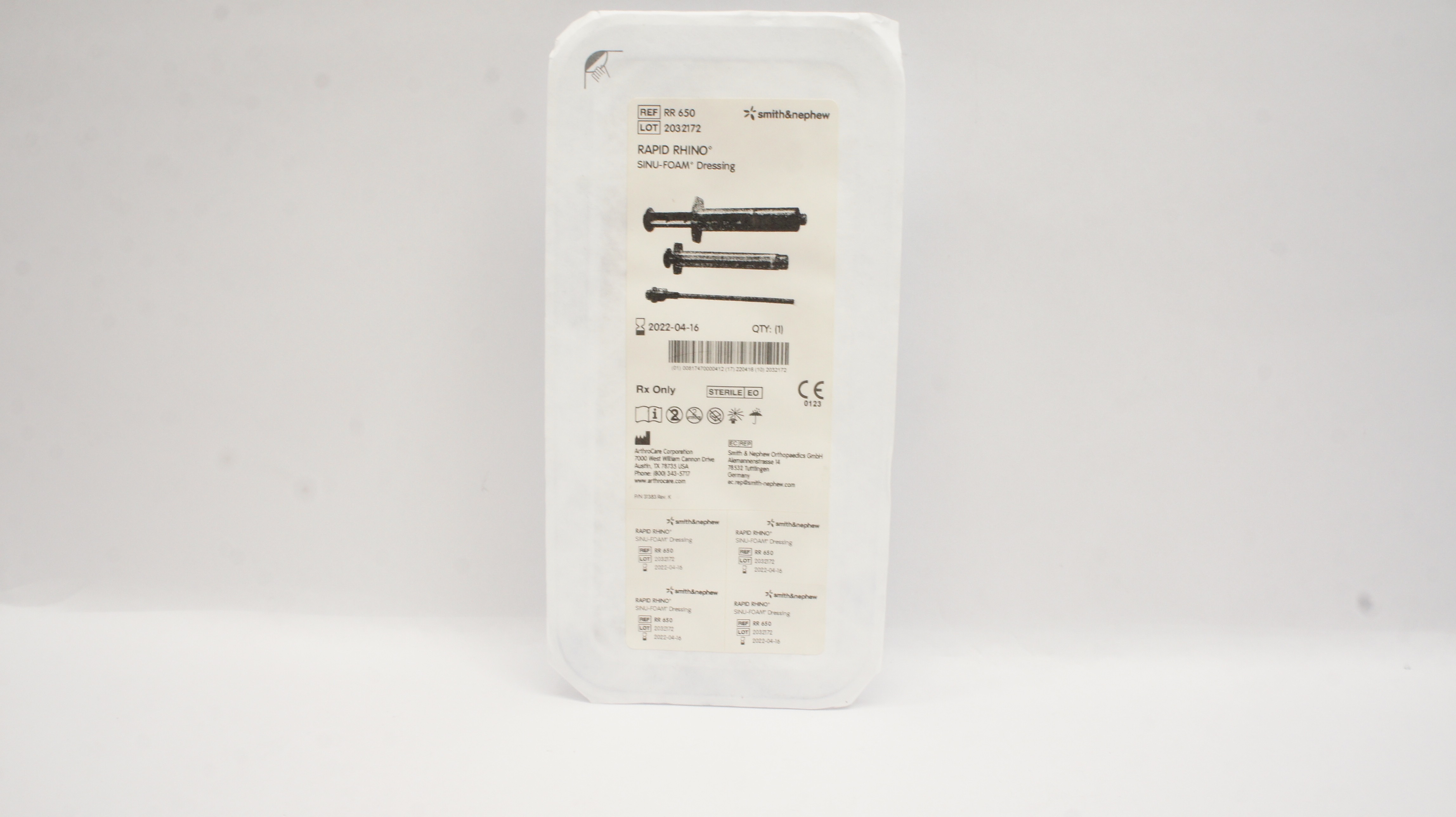 Smith&Nephew RR650 Rapid Rhino Sinu-Foam Dressing (x)