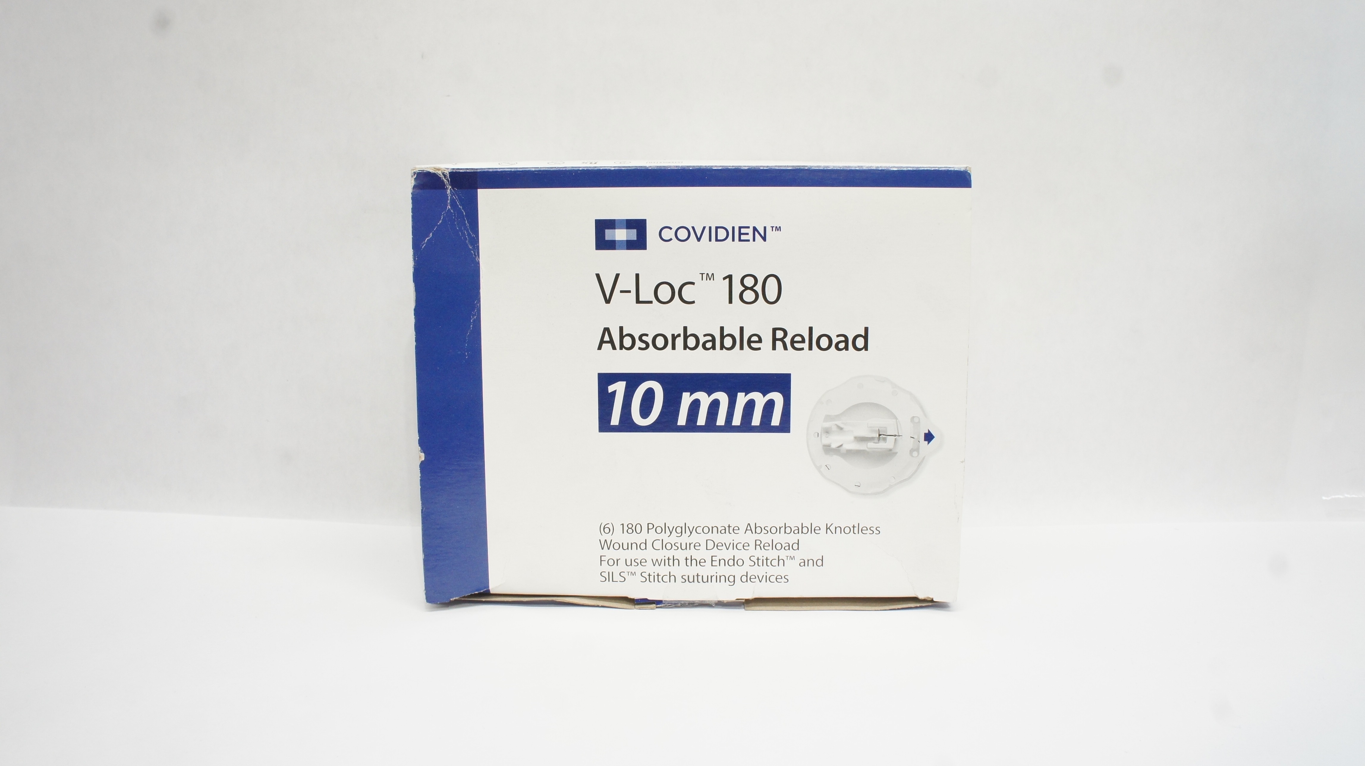 Covidien VLOCA008L V-Loc 180 Absorbable Reload 10mm,0, 3.5Metric,Green-Box of  6