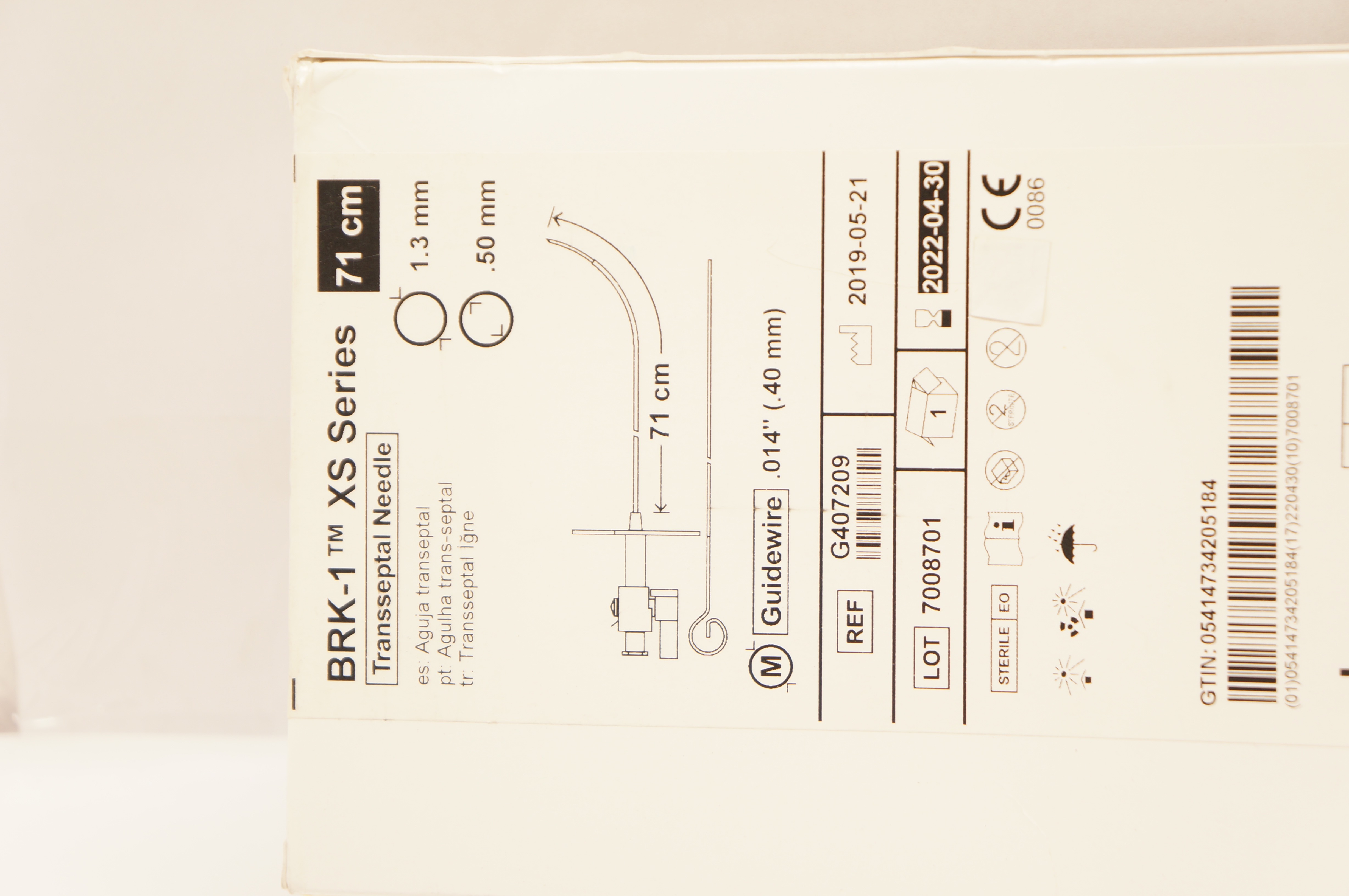 St. Jude Medical G407209 BRK-1 XS Series Transseptal Needle 71cm (x)