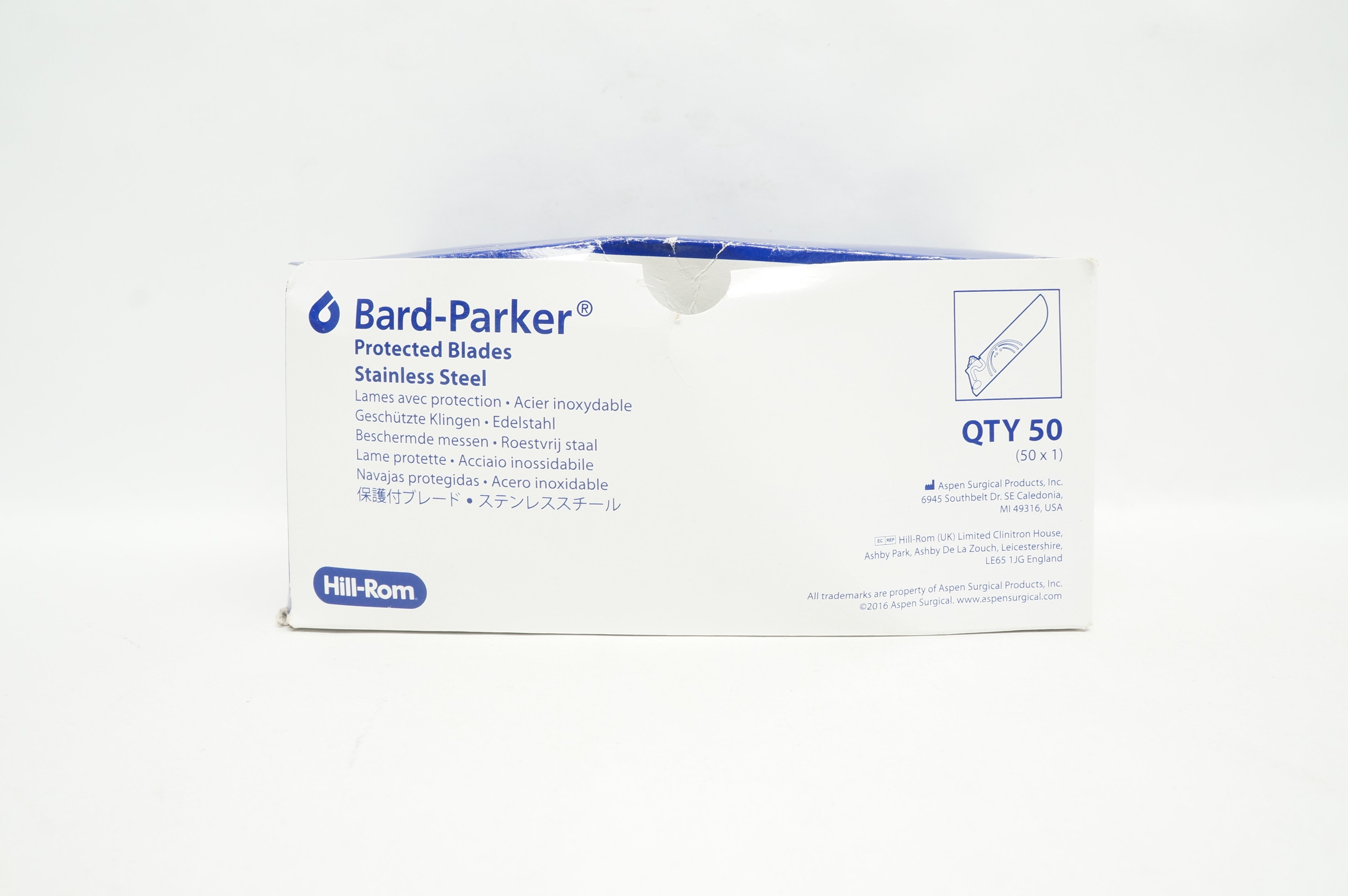 Bard Parker 373910 Hill-Rom Protected Blades Stainless Steel (x) - Box of 50