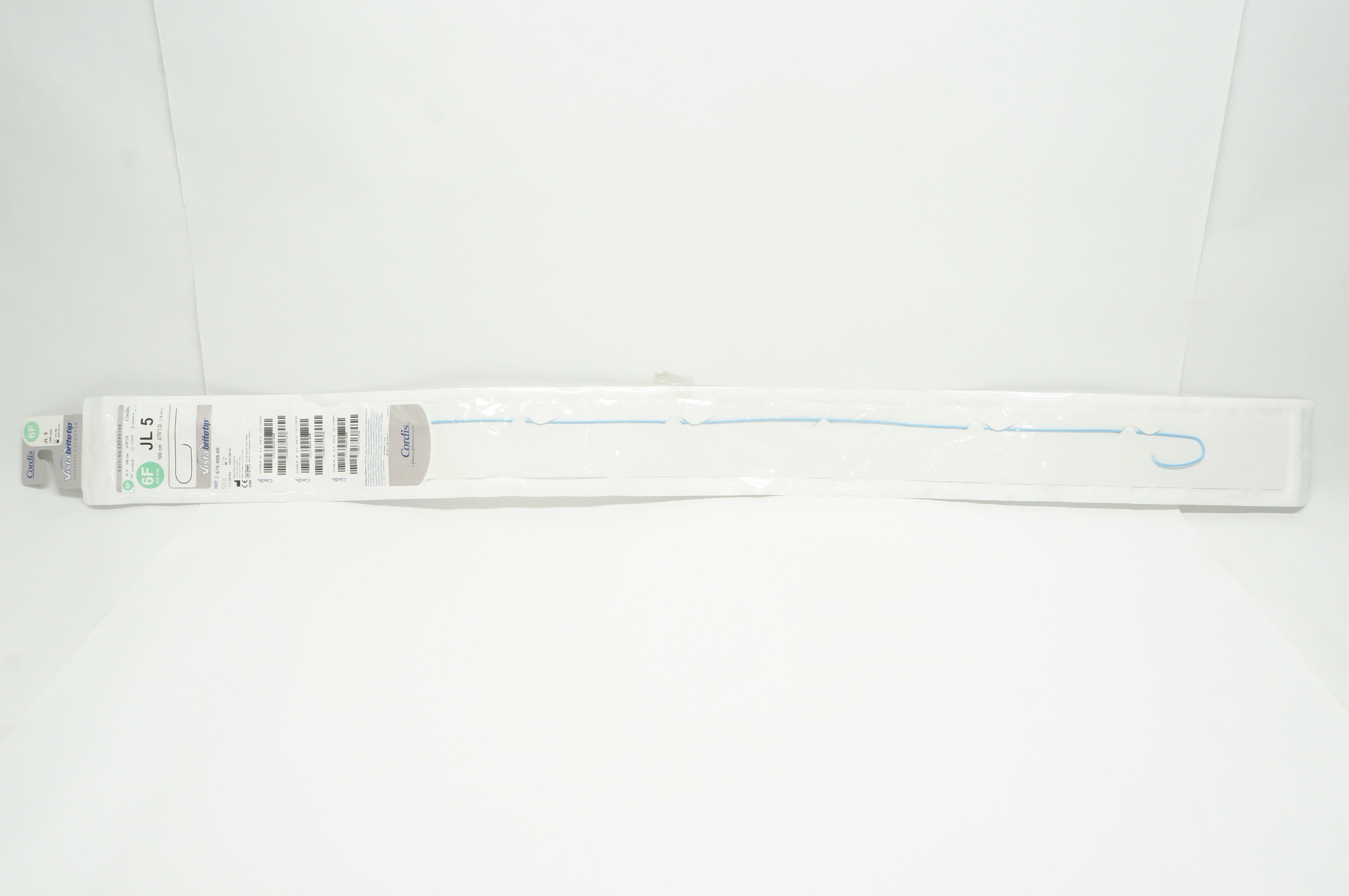 Cordis 670-008-00 Vista BriteTip 6F Guiding Cath. 100cm, JL5 (x)