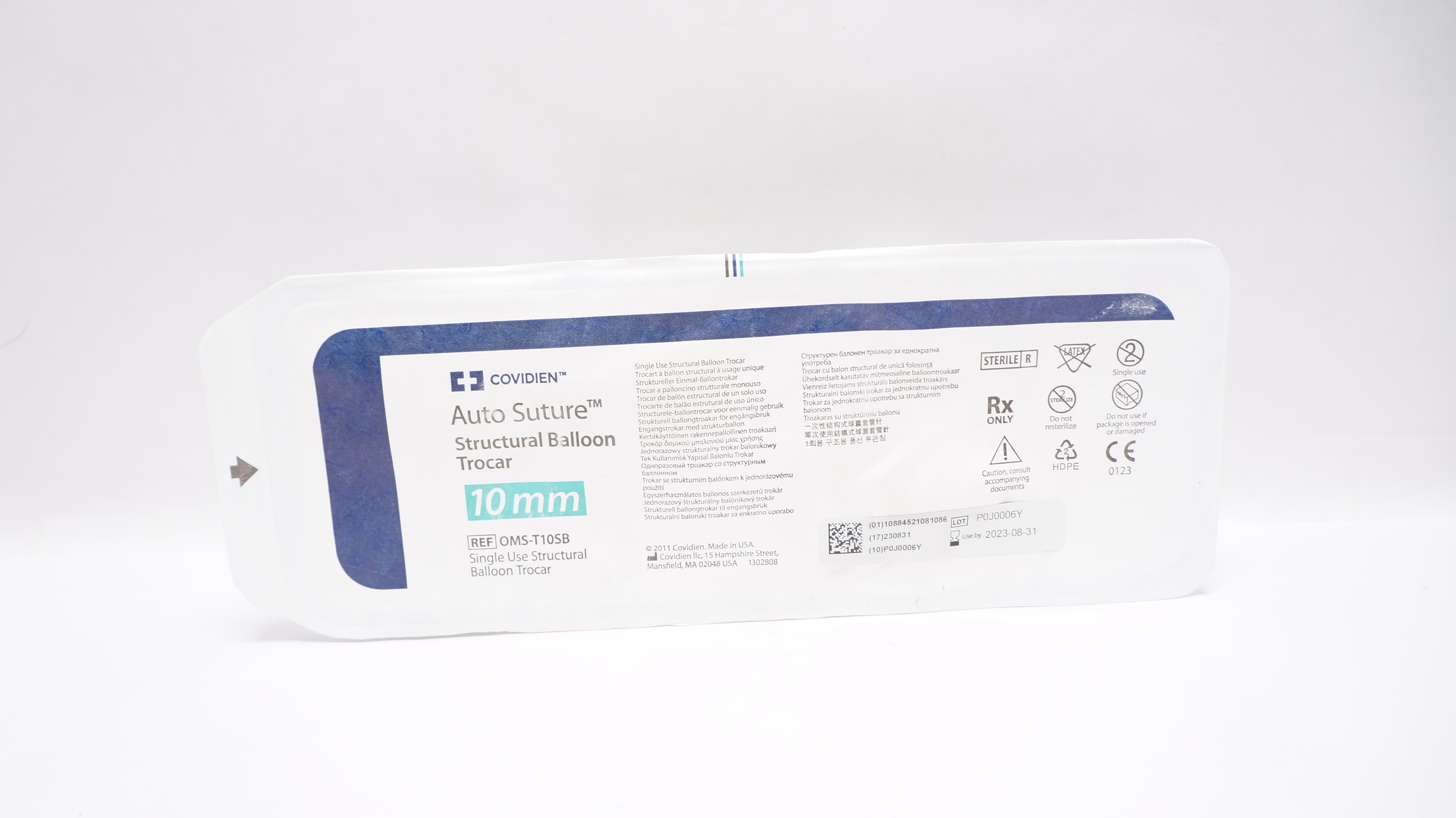Covidien OMS-T10SB Auto Stre Structural Balloon Trocar 10mm (x)