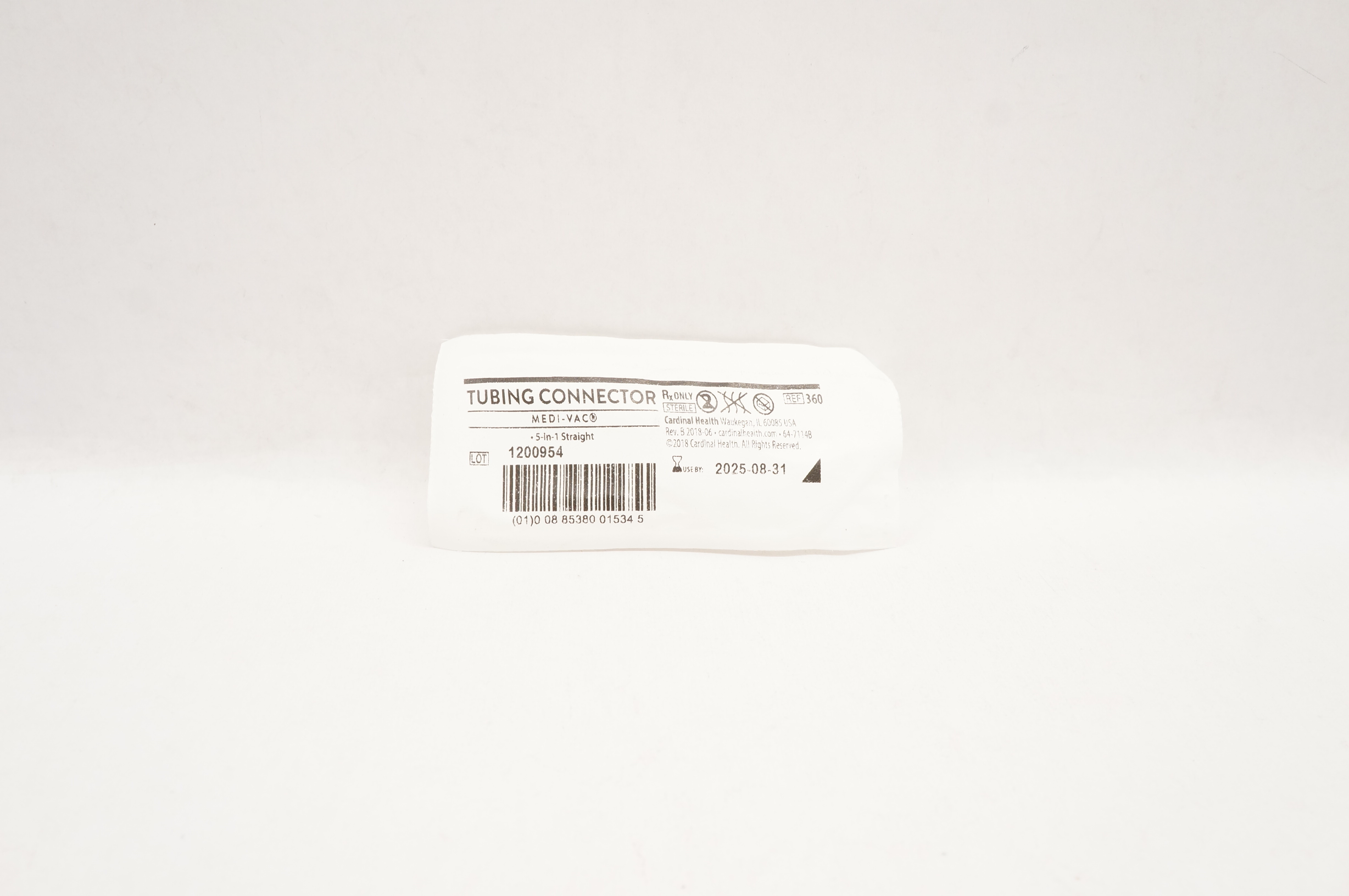Cardinal Health 360 Medi-VAC Tubing Connector 5 in 1 Straight