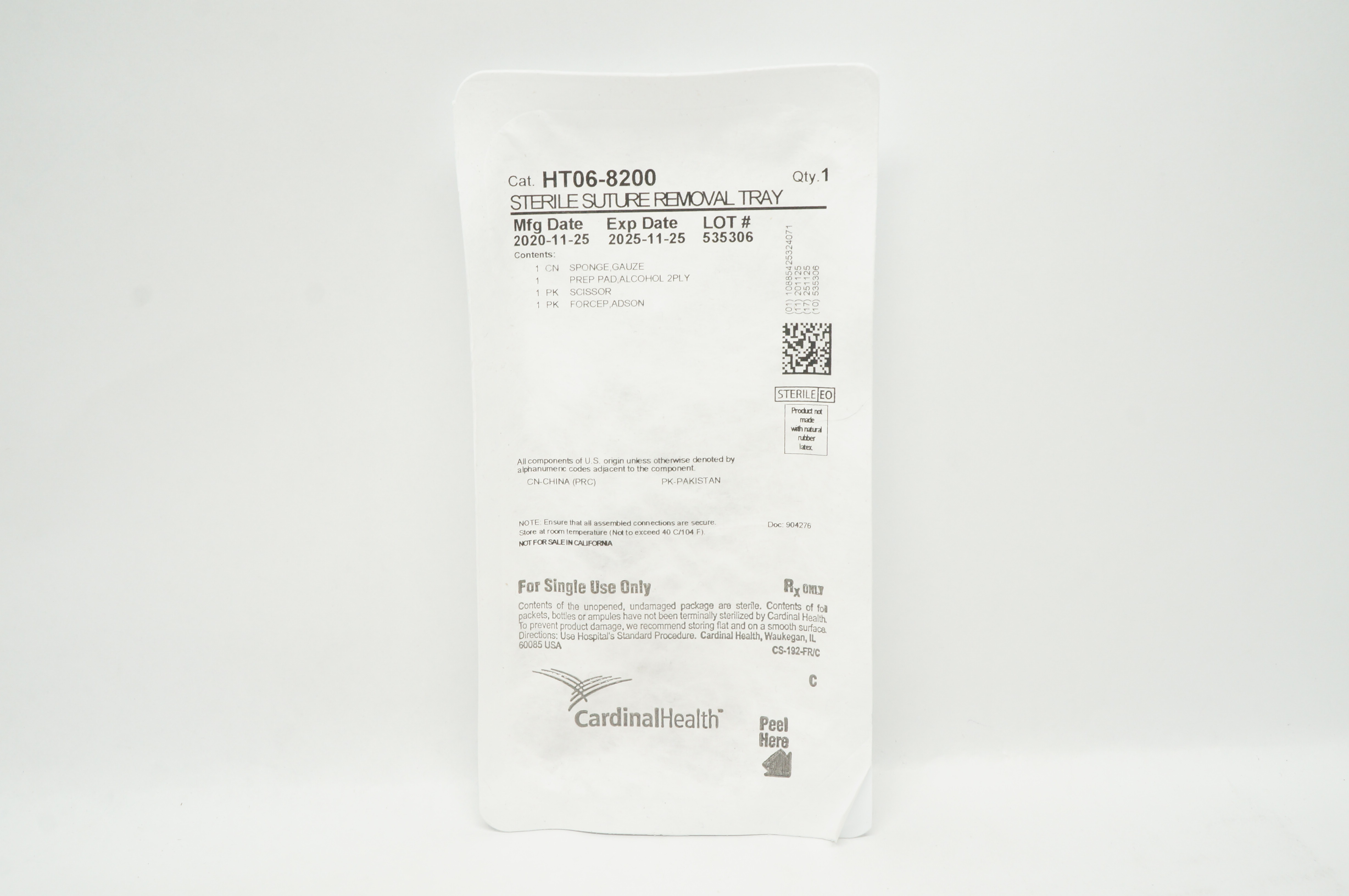 Cardinal Health HT06-8200 Stre Removal Tray