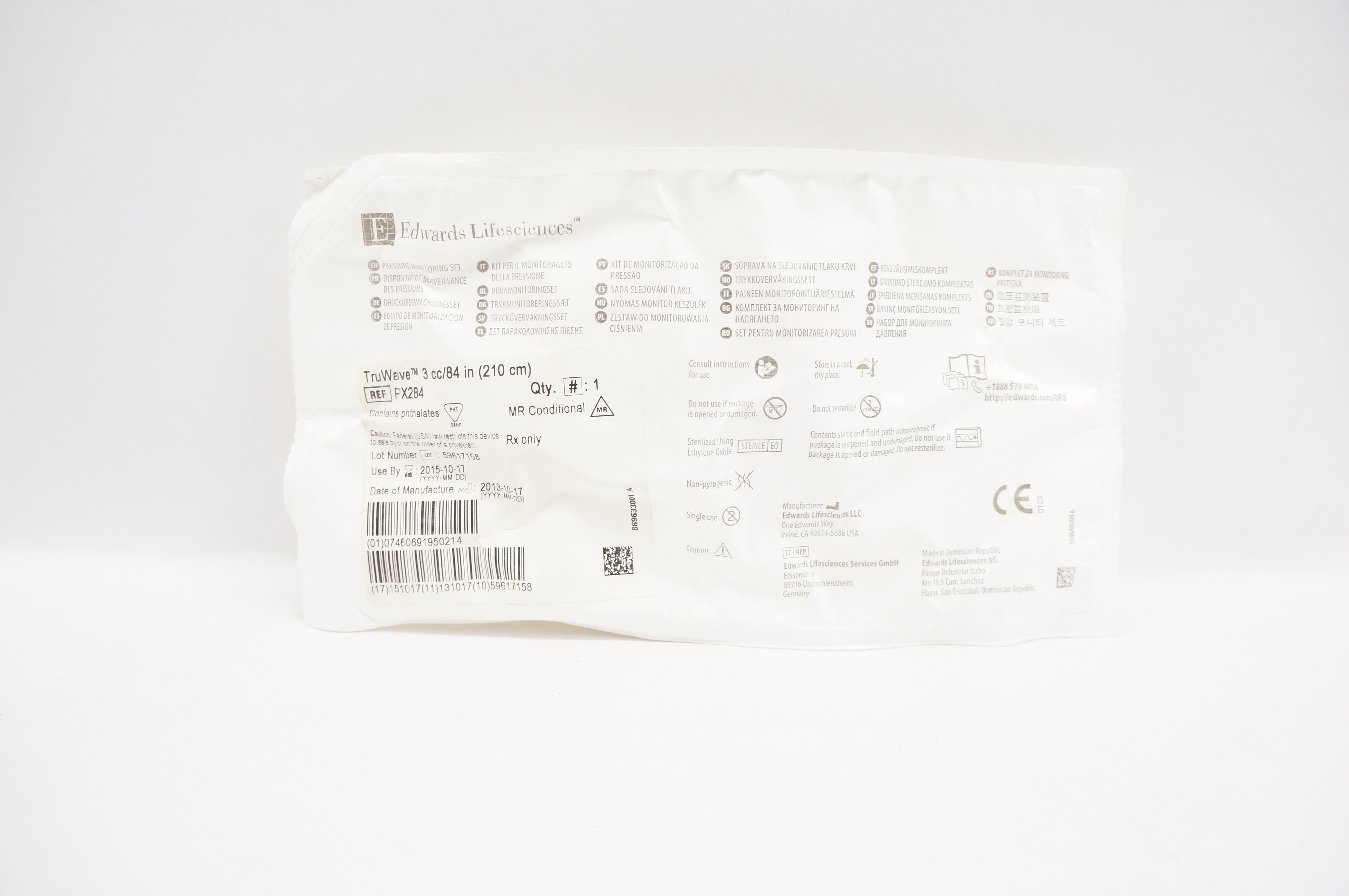 Edwards Lifesciences PX284 TruWave Pressure Monitoring 3cc/84inch (x)