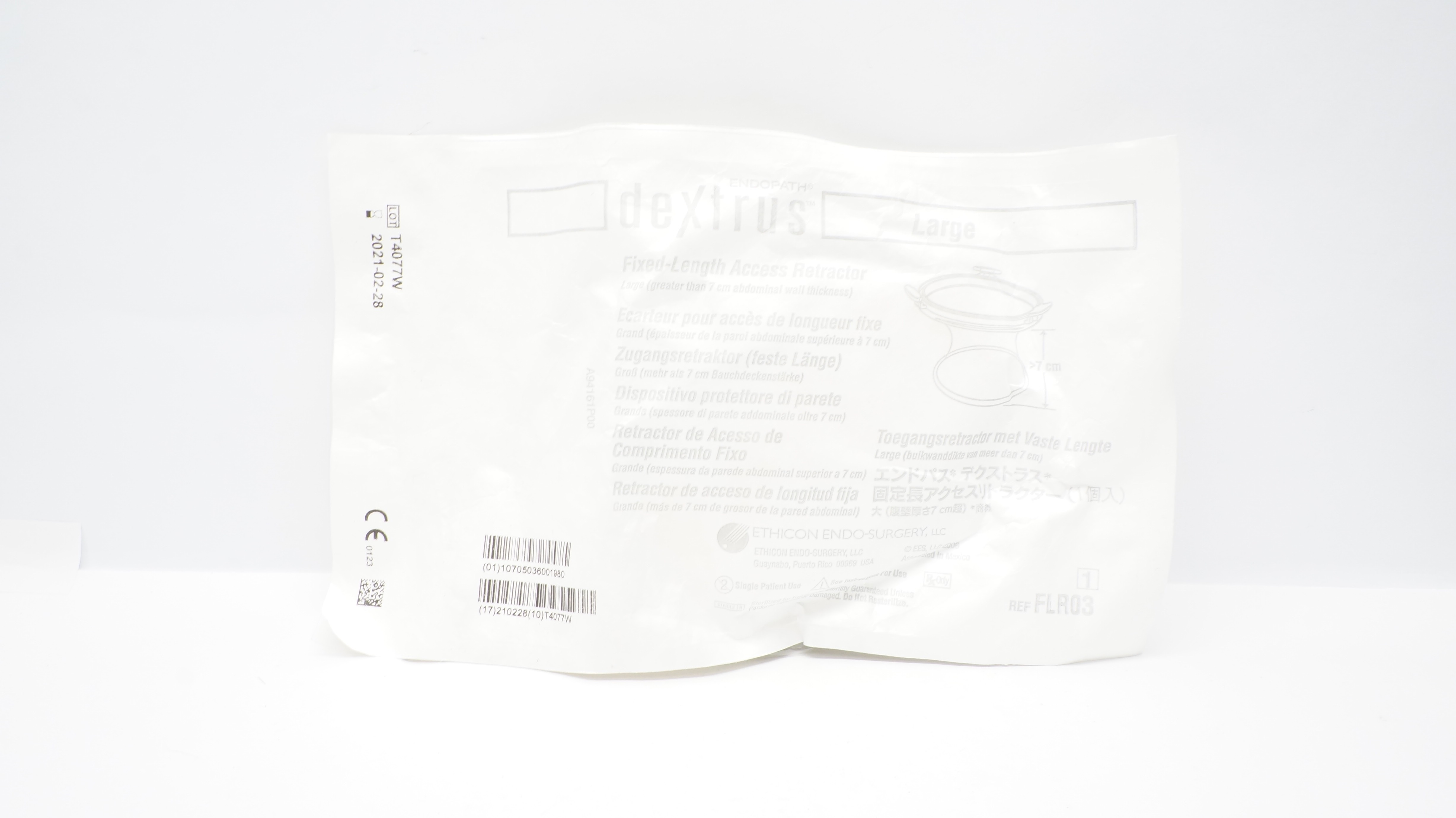Ethicon FLR03 Dextrus Fixed-Length Access Retractor Large 7cm (x)