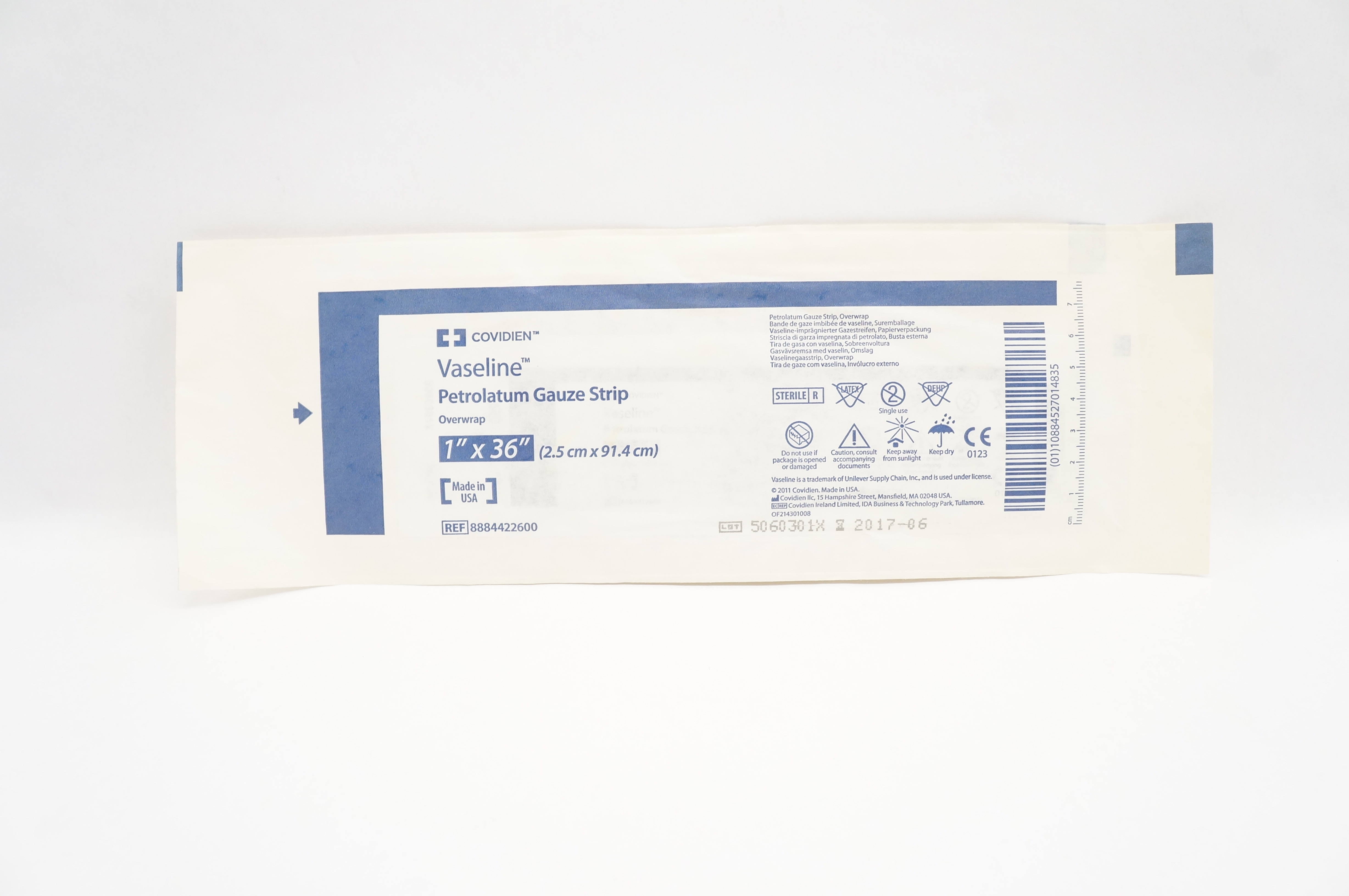 Covidien 8884422600 Vaseline Petrolatum Gauze Strip Overwrap 1inch x 36inch (x)