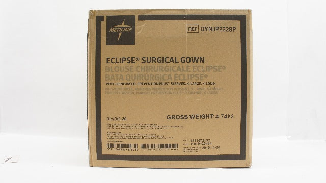 Medline DYNJP2228P Eclipse Surgical Gown X-Large, X-Long - Box of 20