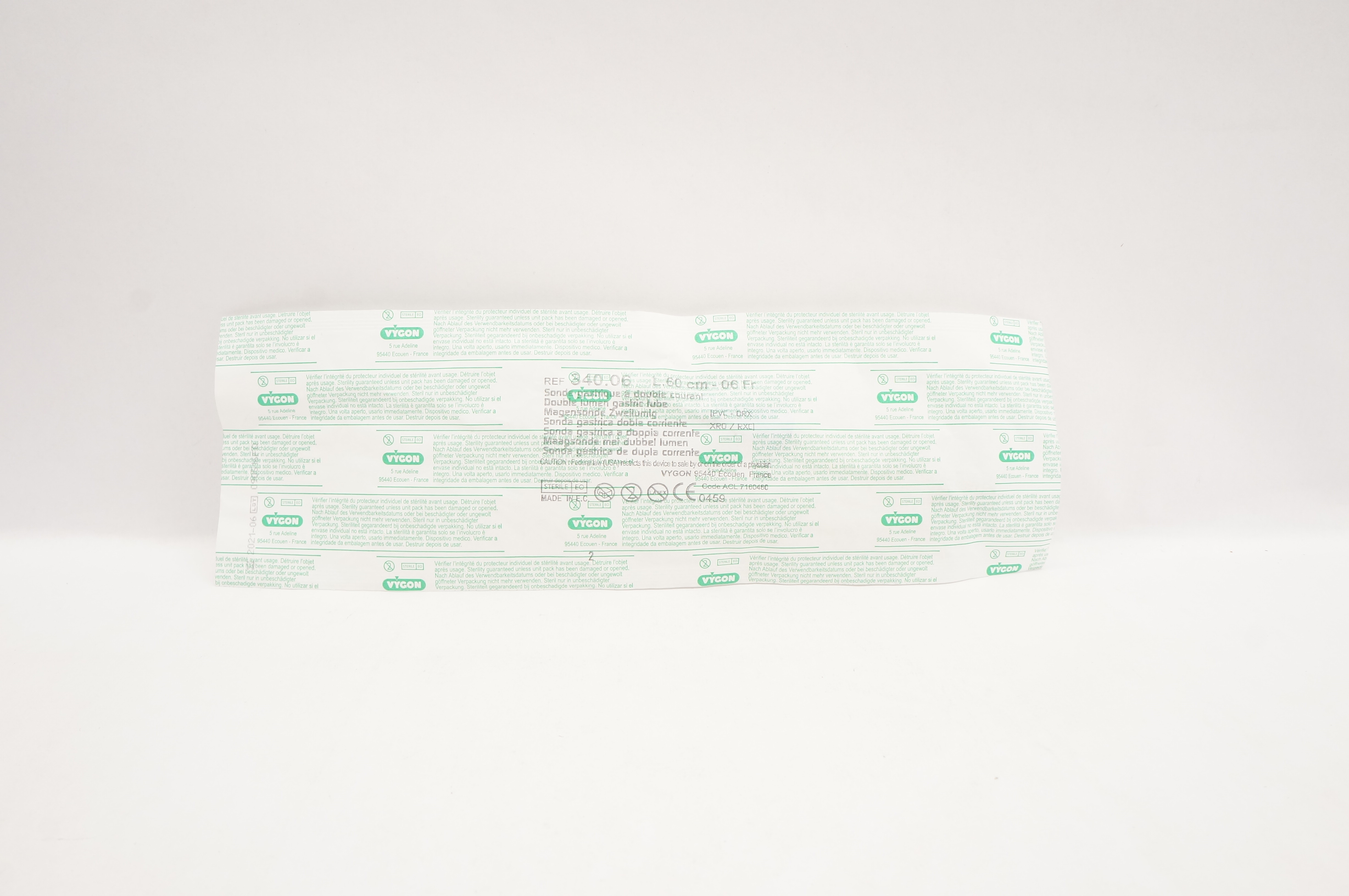 Vycon 340.06 Double Lumen Gastric Tube 06Fr - L. 60cm (x)