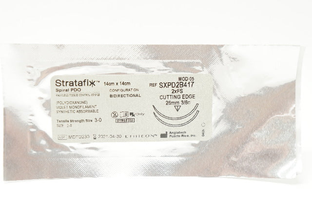 Ethicon SXPD2B417 2-0 Stratafix 2xFS Cutting Edge 26mm 3/8c 14cm x 14cm (x)