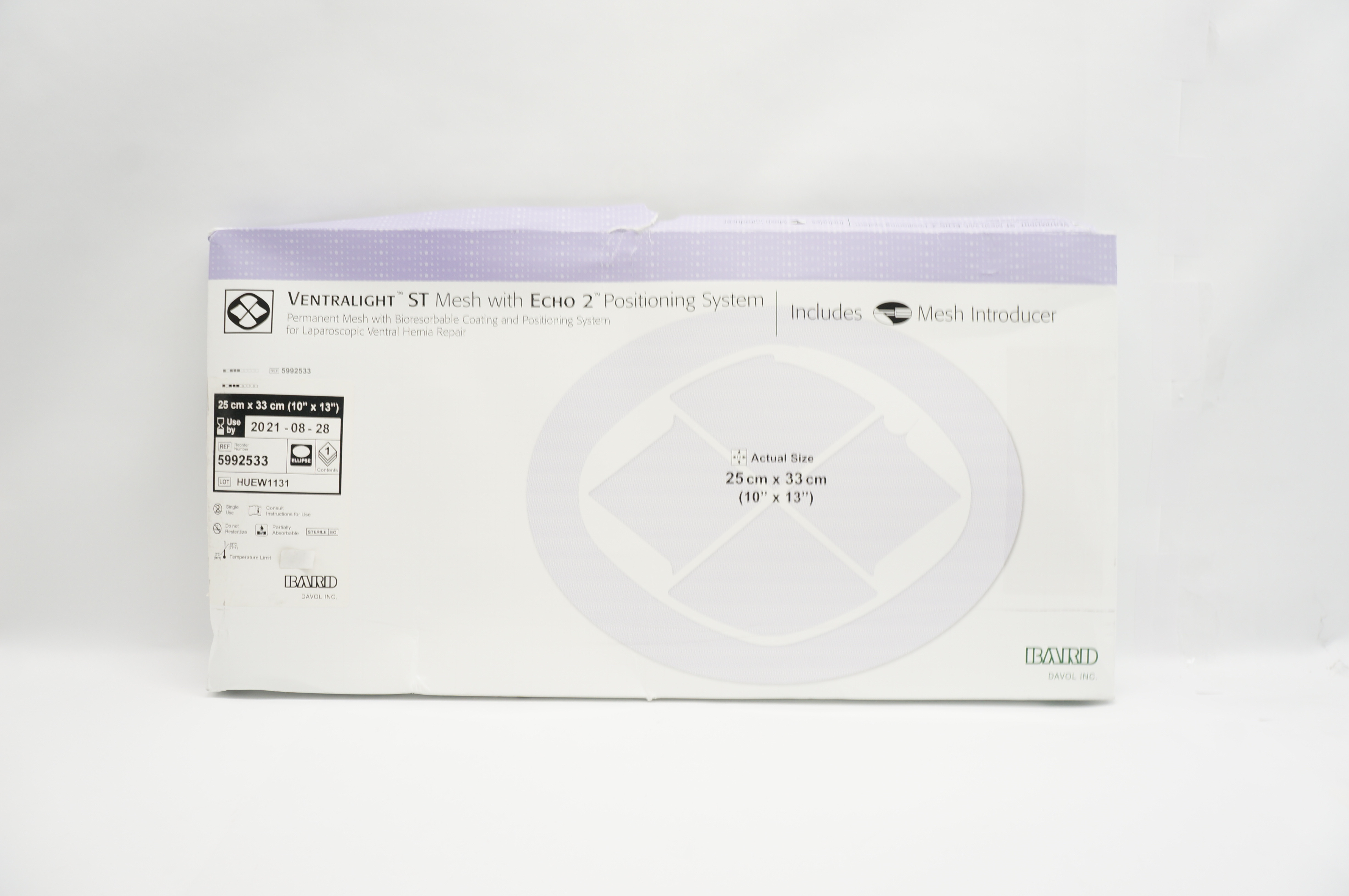 Bard 5992533 Ventralight ST Mesh with Echo 2 Positioning System 10 x 13inch (x)