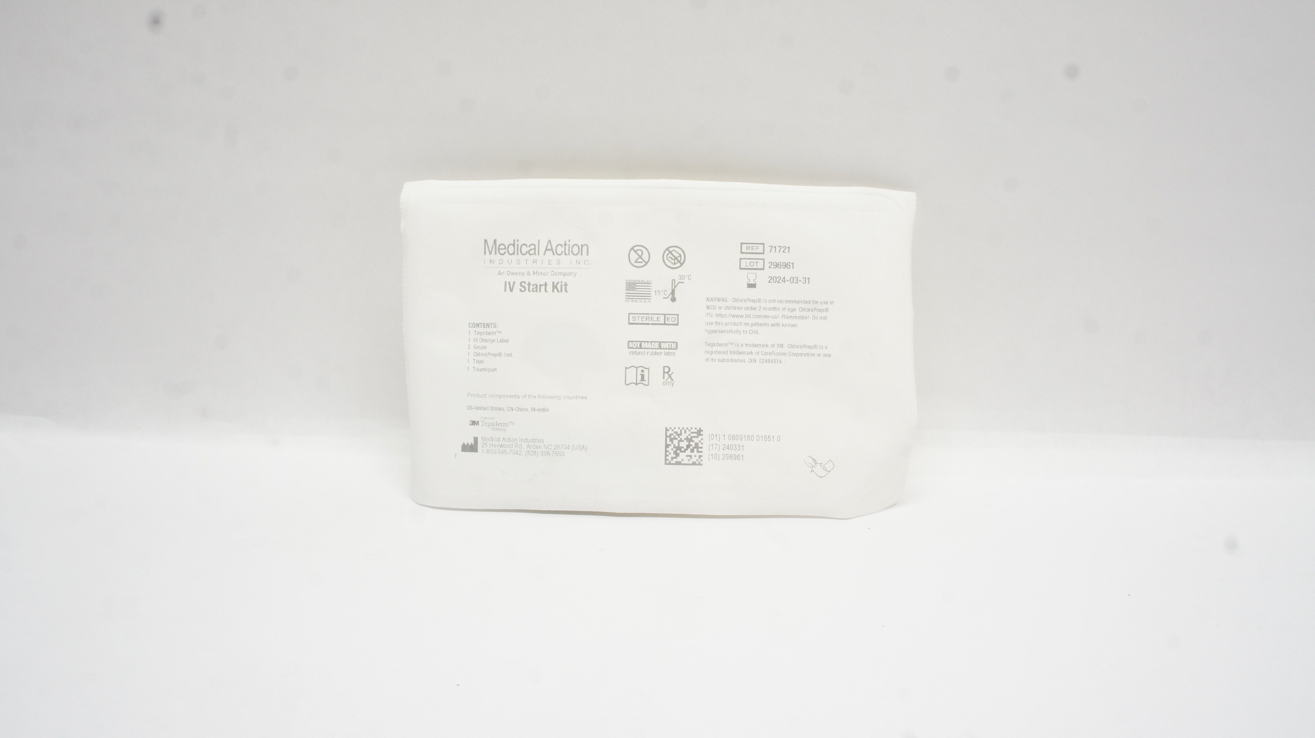 Medical Action Industries 71721 3M Tegaderm IV Start Kit