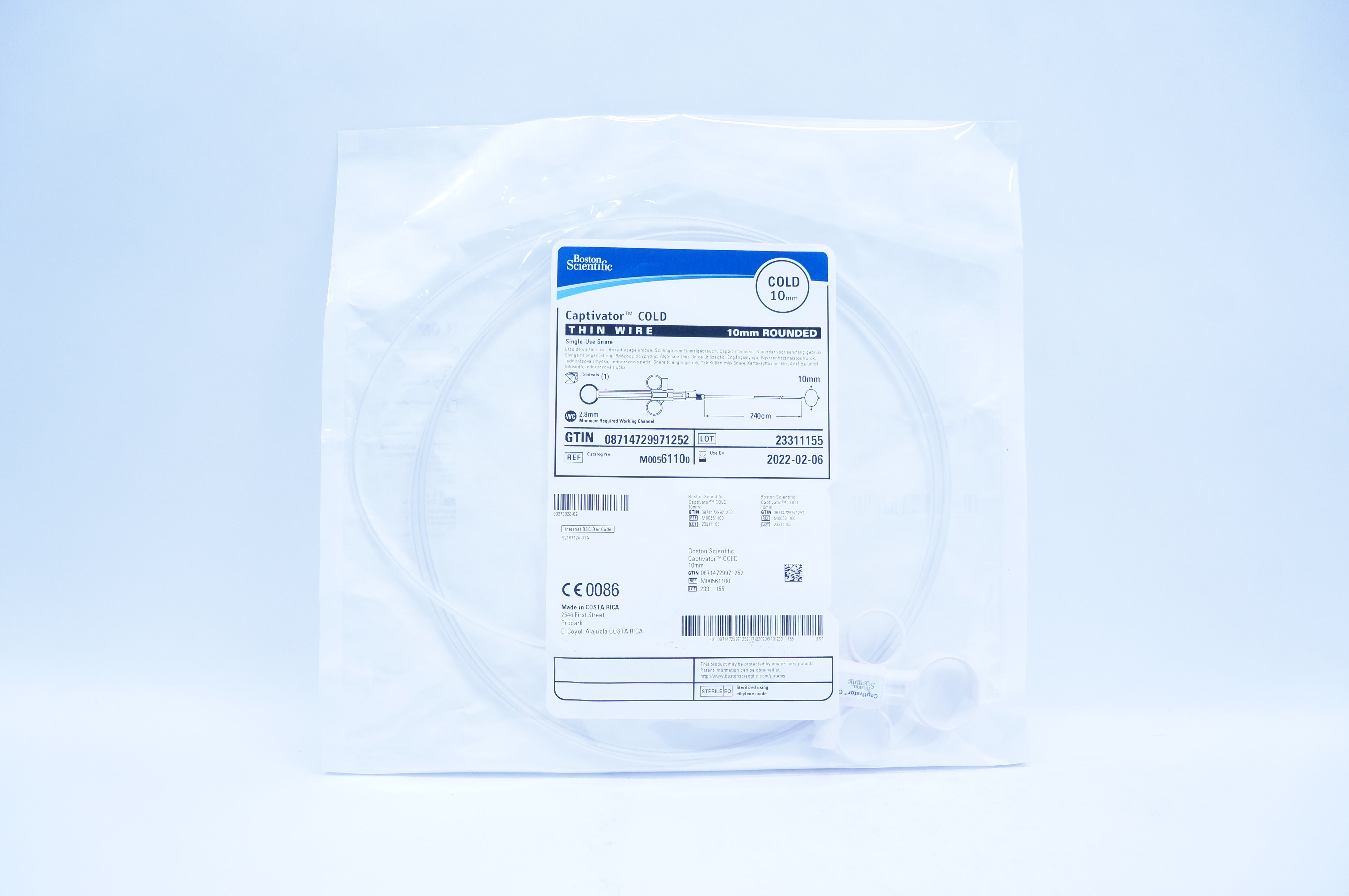 Boston Scientific M00561100 Captivator Thin Wire Single-Use Snare Cold 10mm