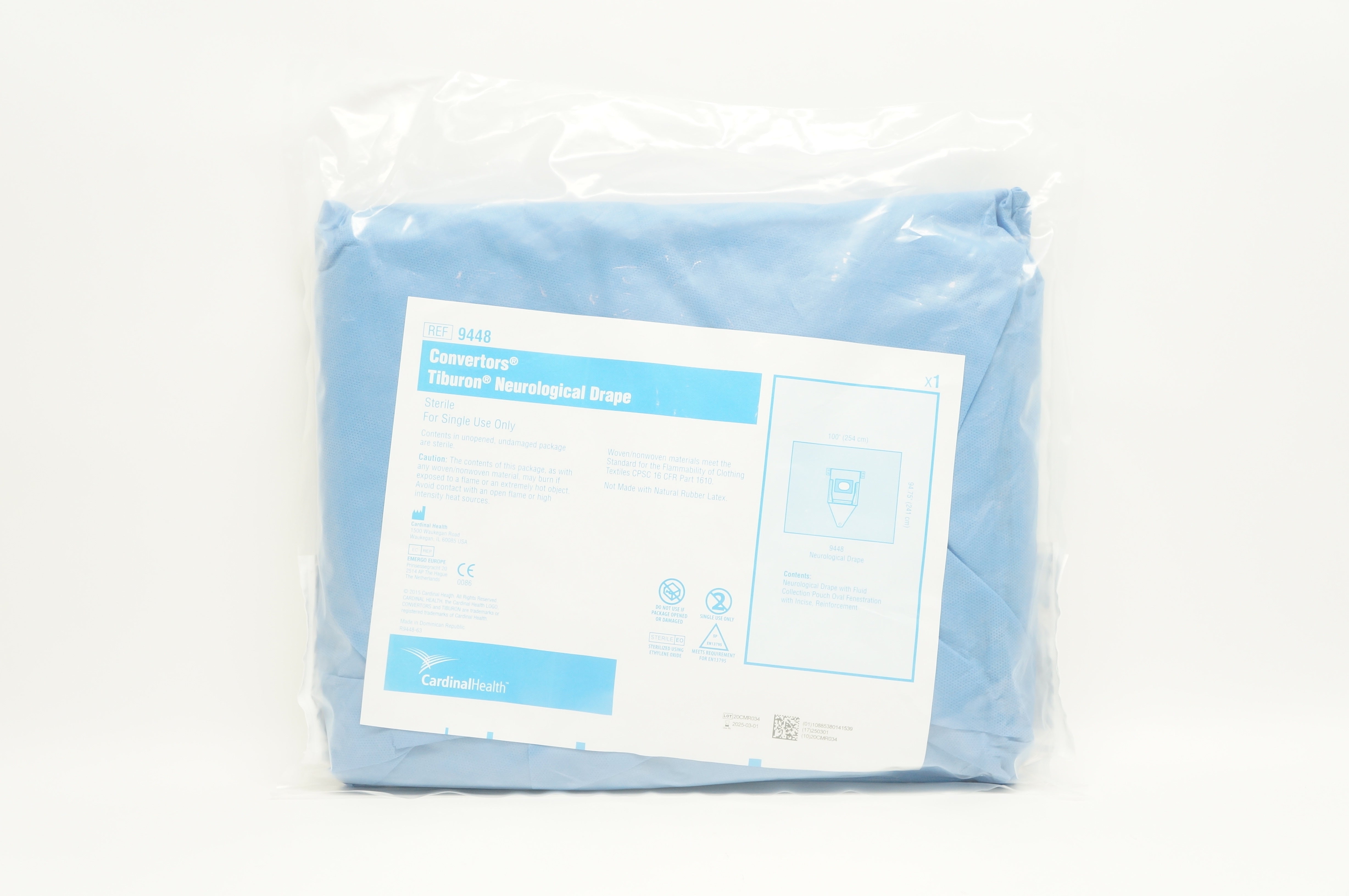 Cardinal Health 9448 Convertors Tiburon Neurological Drape 100in. x 94.75in.