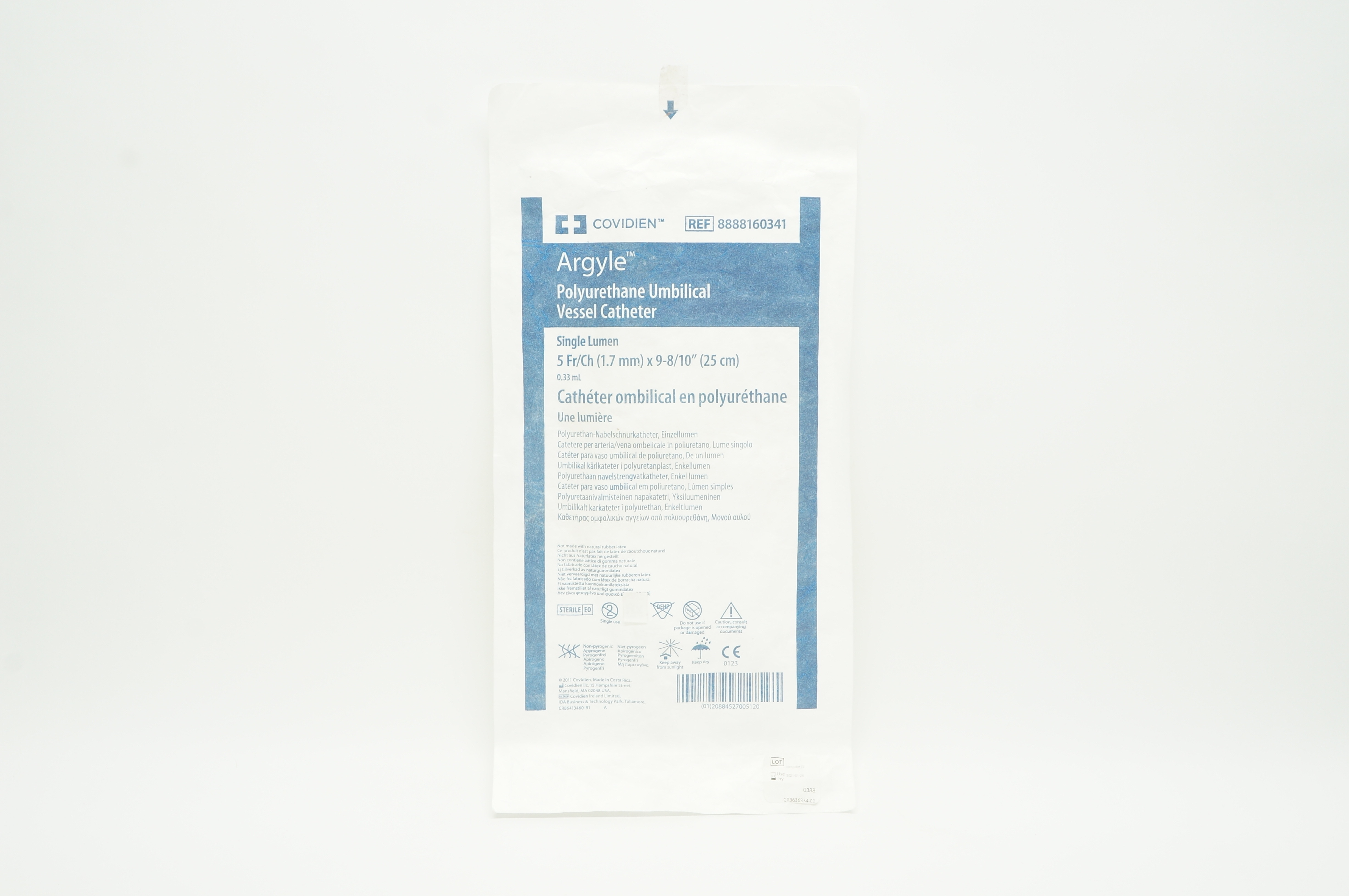 Covidien 8888160341 Polyurethane Umbilical Vessel Cath. Single Lumen 5Fr (x)