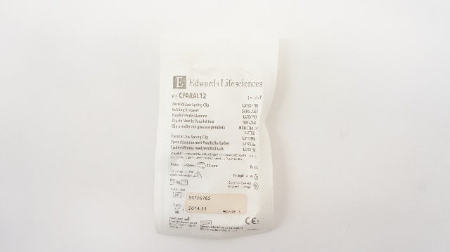 Edwards Lifesciences CPARAL12 Parallel Jaw Spring Clip Sterile, 12 mm  (x)