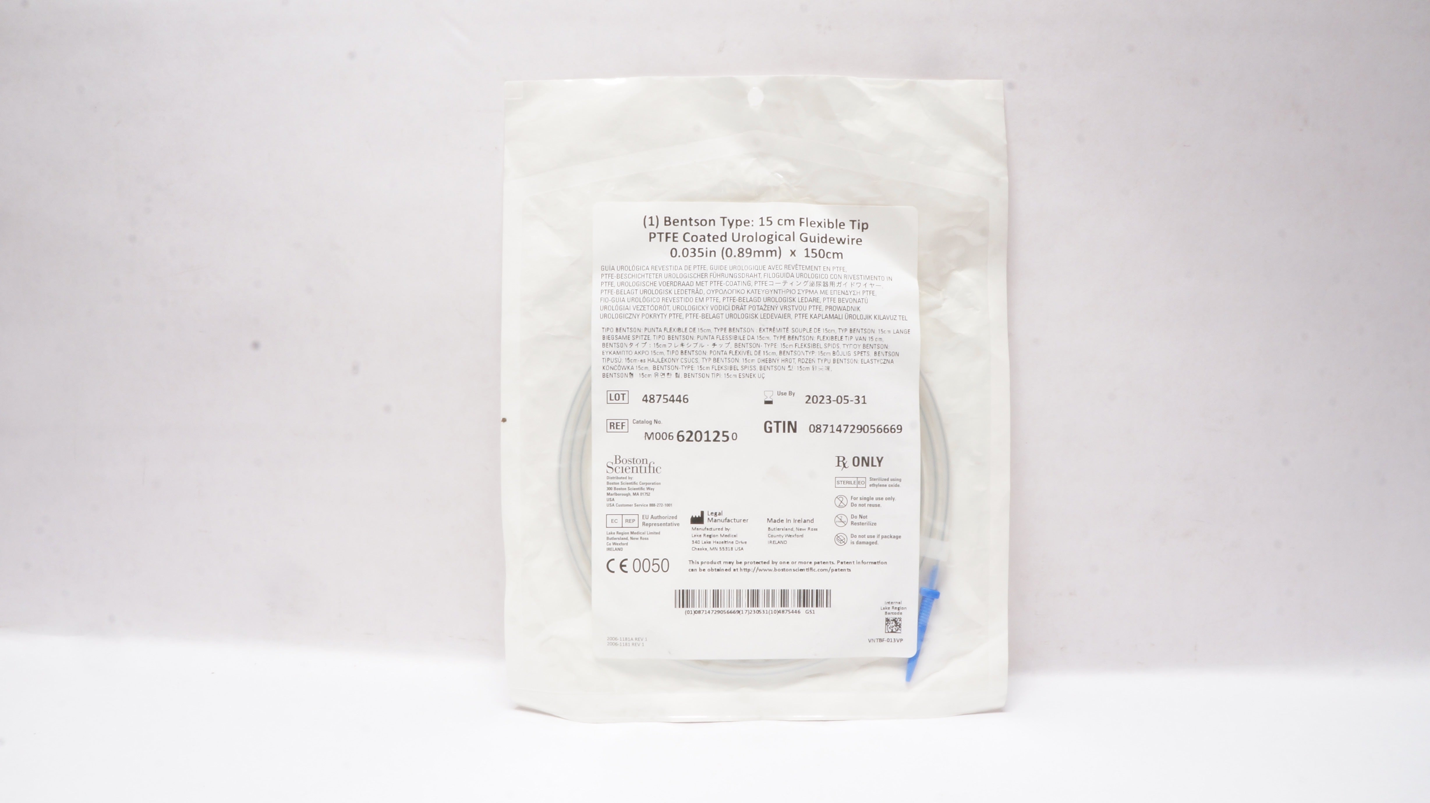 Boston Scientific 620125 Urological Guidewire 0.035in. x 150cm
