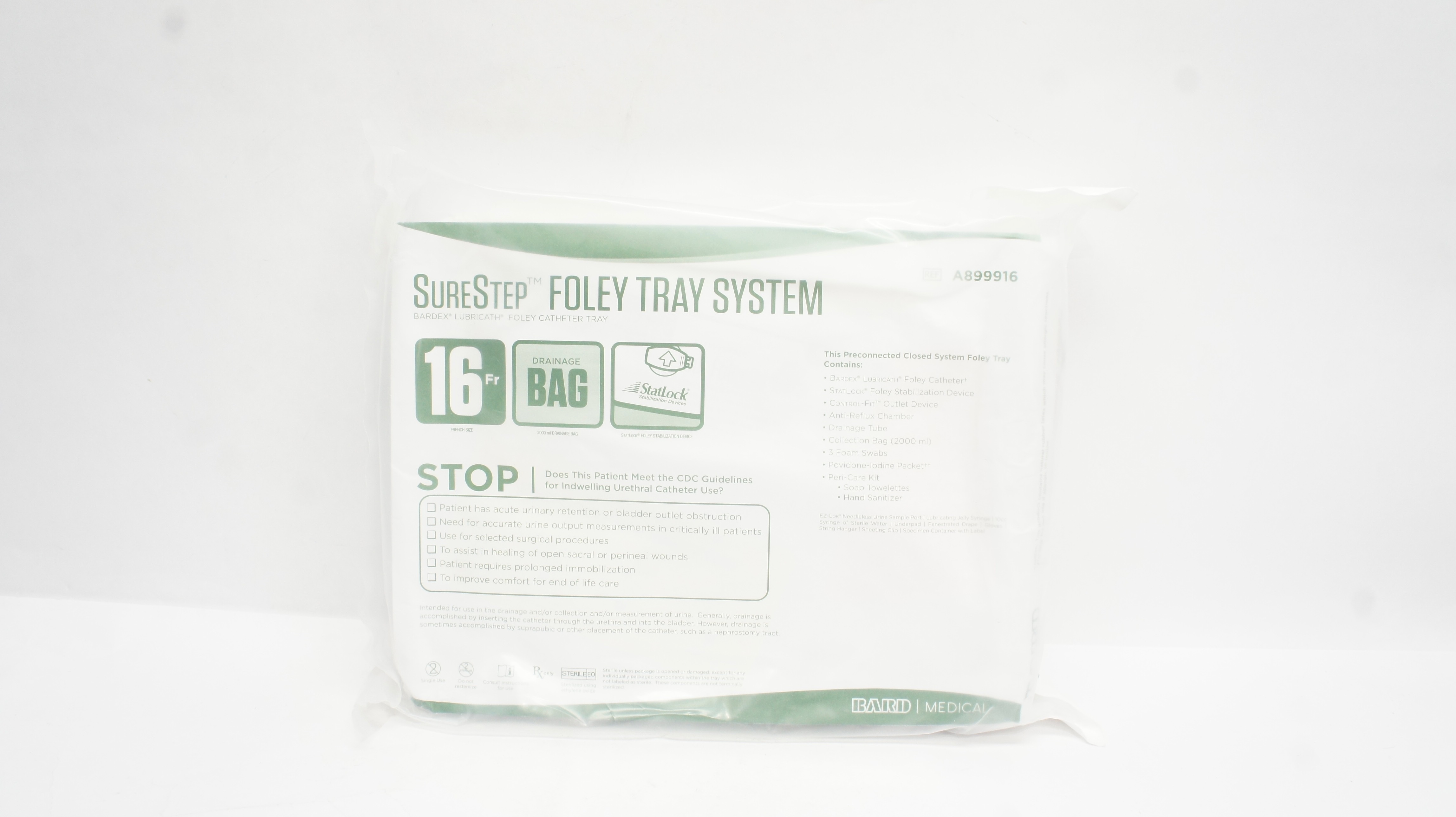 Bard A899916 SureStep Foley Tray System 16Fr.